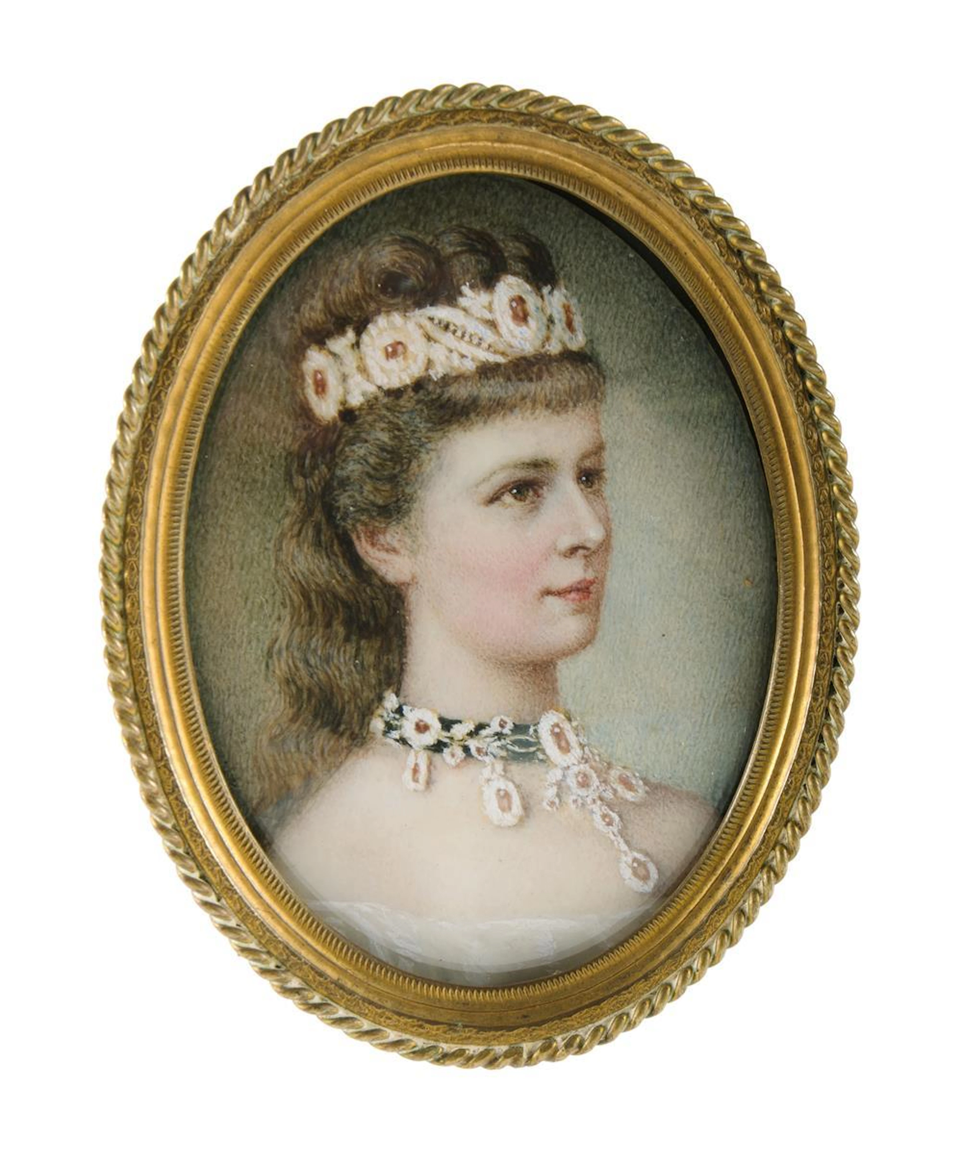 Portrait Miniature of Empress Elizabeth of Austria.