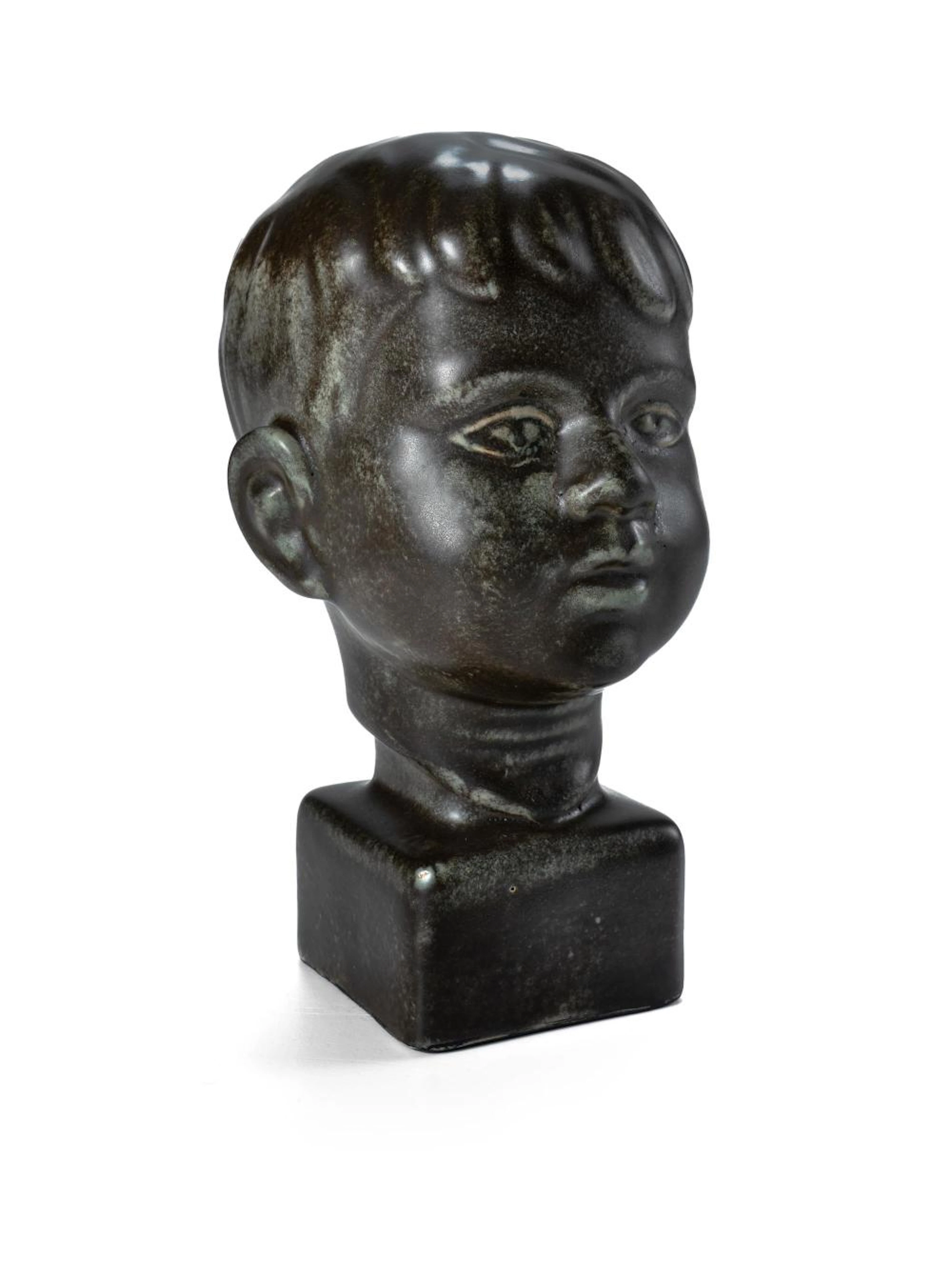 Ceramic Portrait Bust of Boy