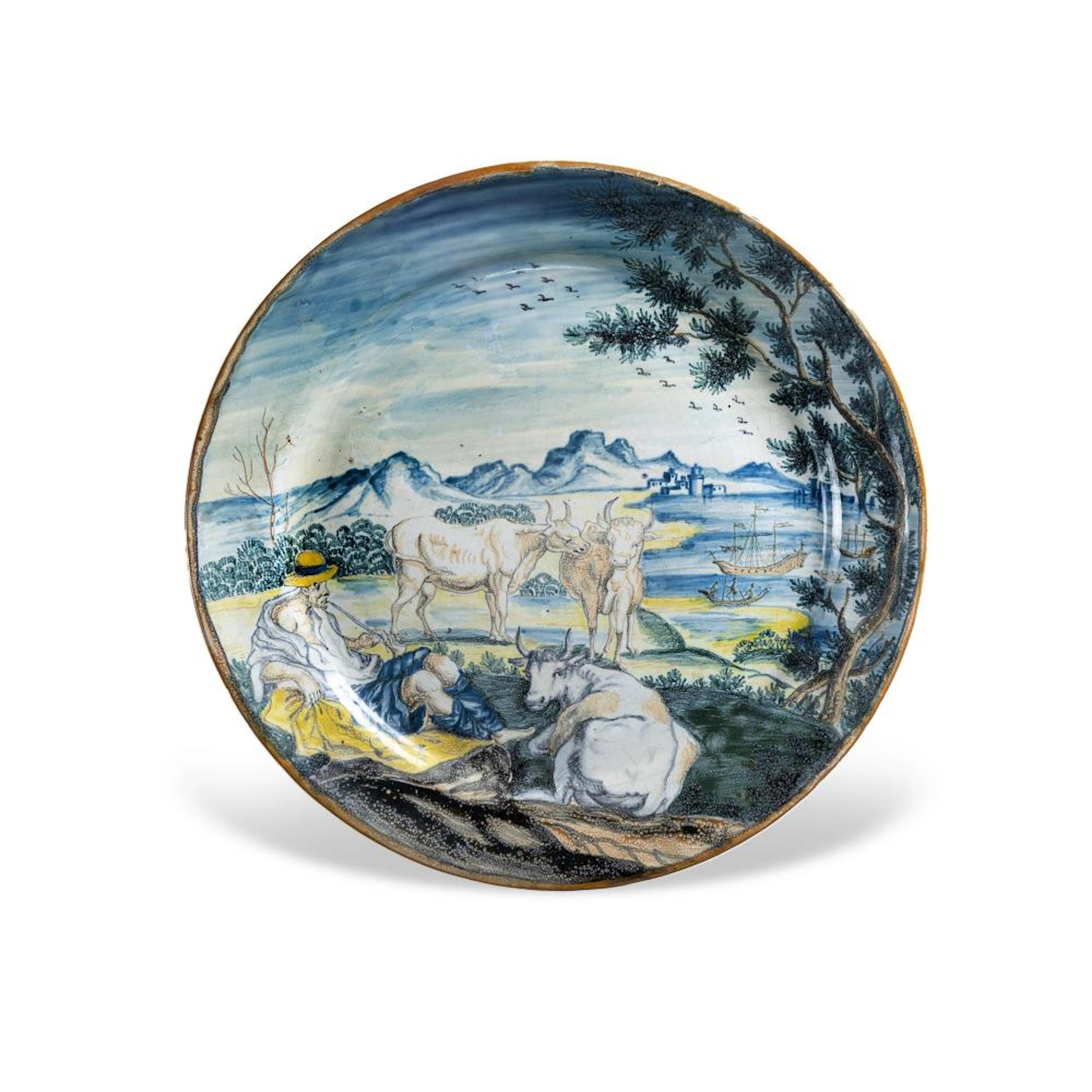 Hungarian Holics (Holitsch) Faience Dish