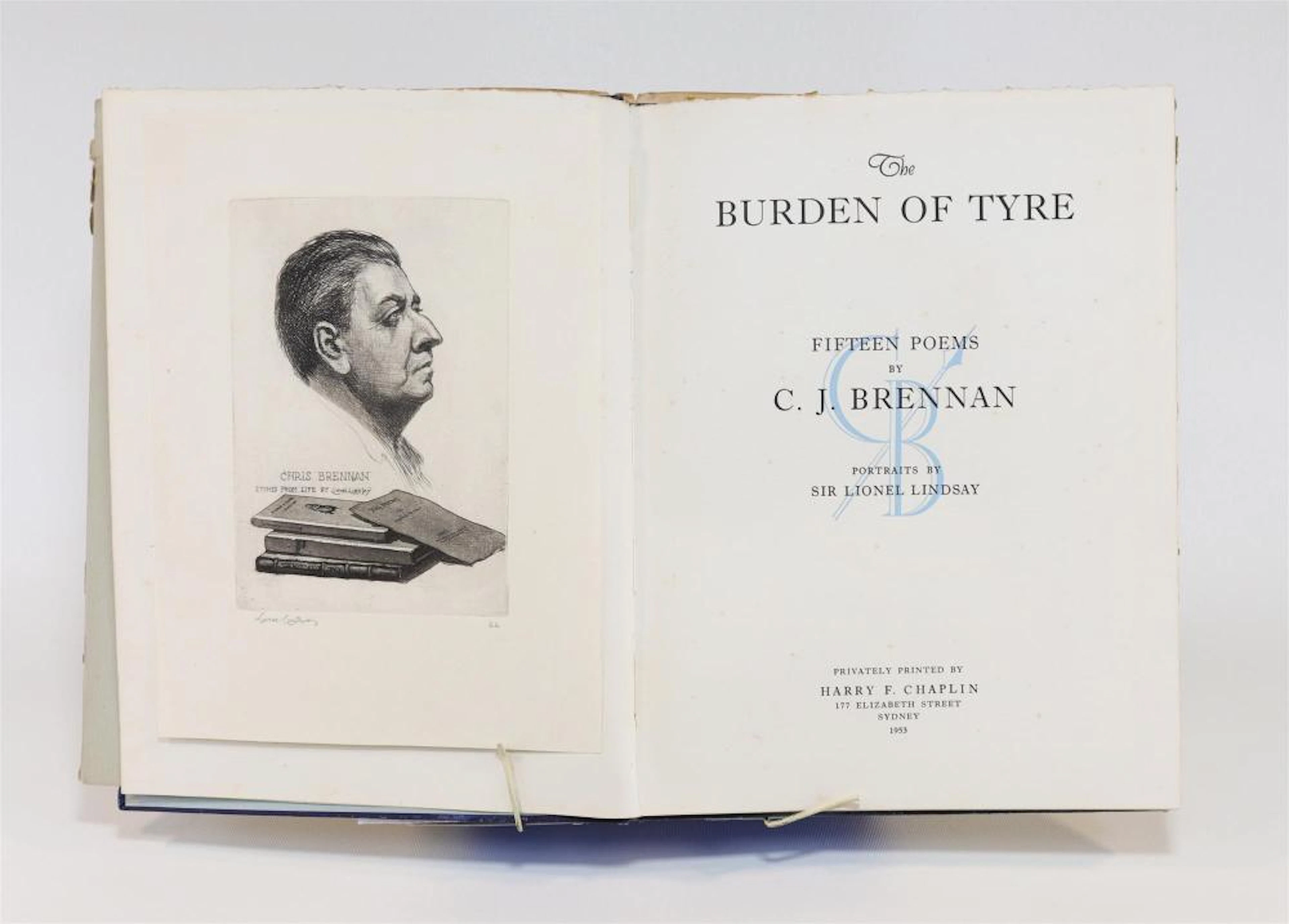 C.J. BRENNAN and Lionel LINDSAY - The Burden of Tyre C.J