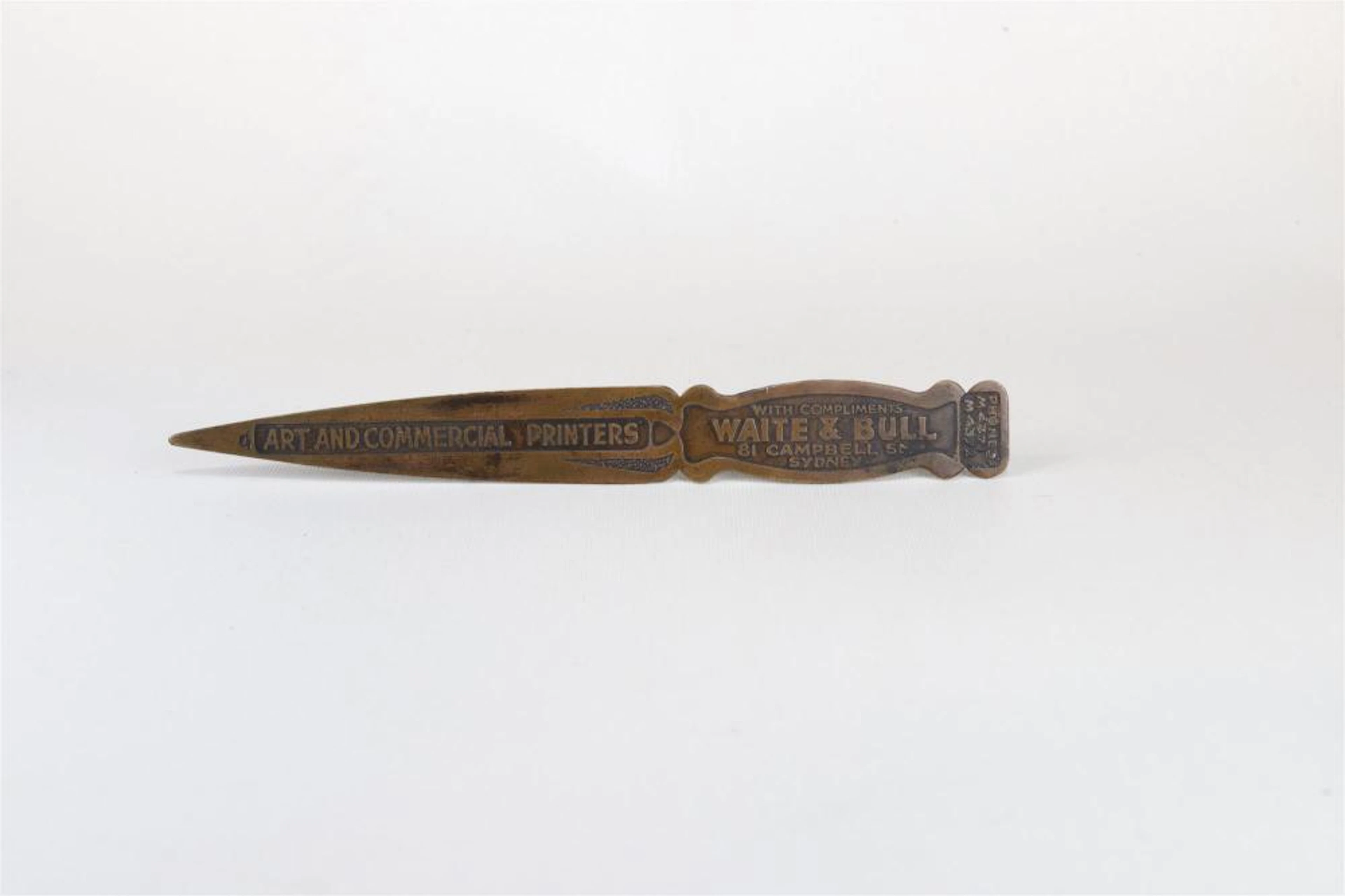 WAITE & BULL LETTER OPENER