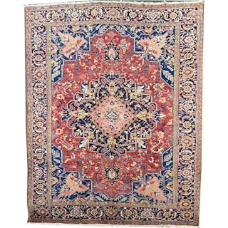 Large Heriz oriental wool room size carpet.122 x 162i