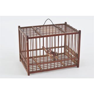 Bird cage. China. 19th/early 20th century. Bamboo. 5in H.