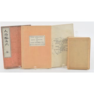 4 Japanese woodblock books. To include: 1) Color Woodblock album of