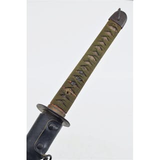 Japanese sword. 19th century. Mumei. Plain iron mounts.