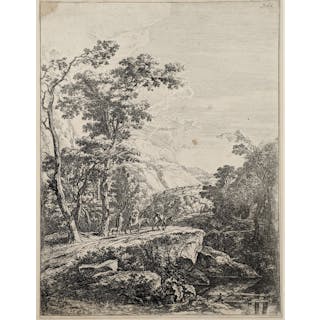 Jan Dirksz Both. 6 engravings. To include: "Two Cows Near the River