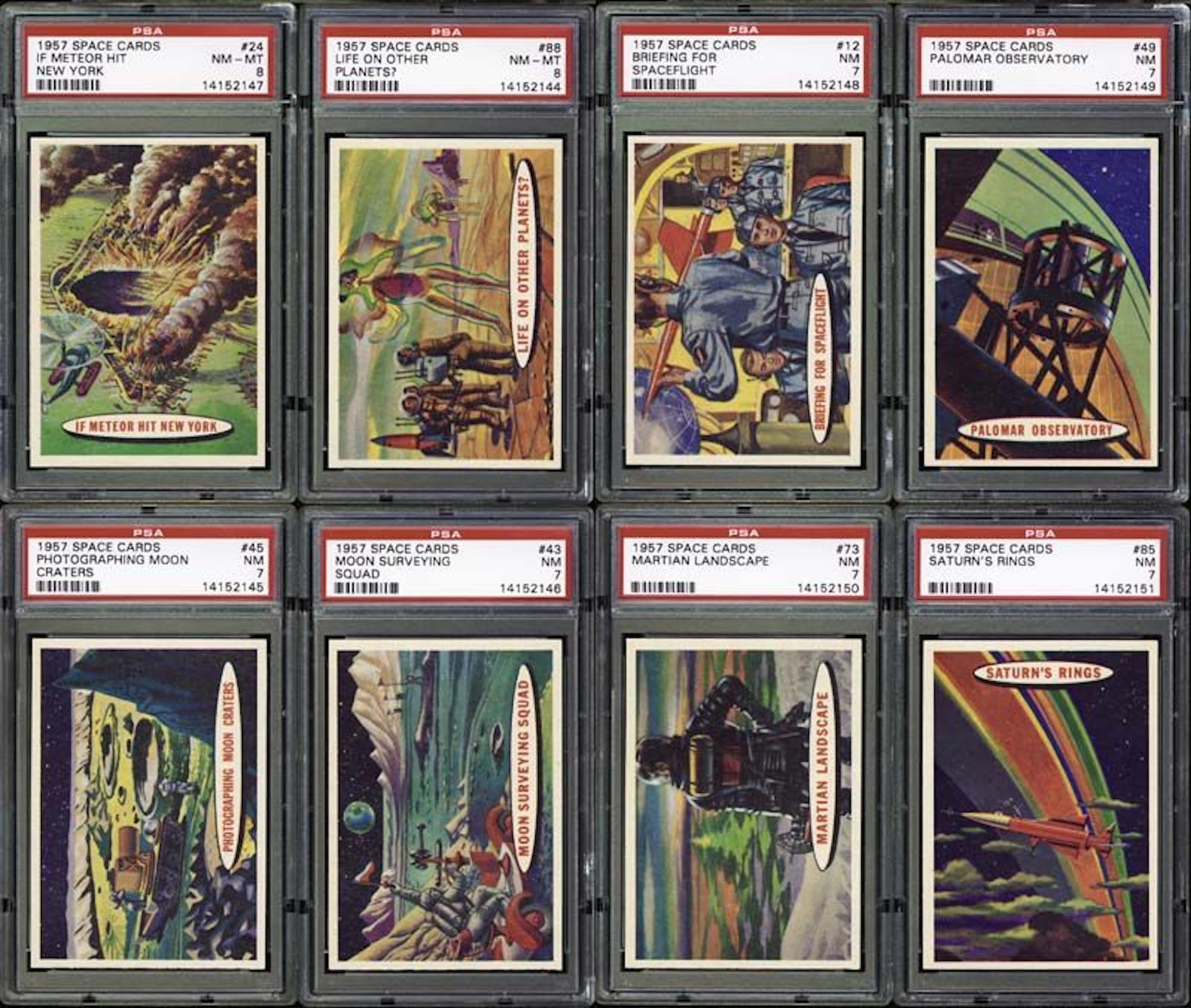 1957 Topps Space Cards Near Complete High-Grade Set (85/88) with PSA Graded
