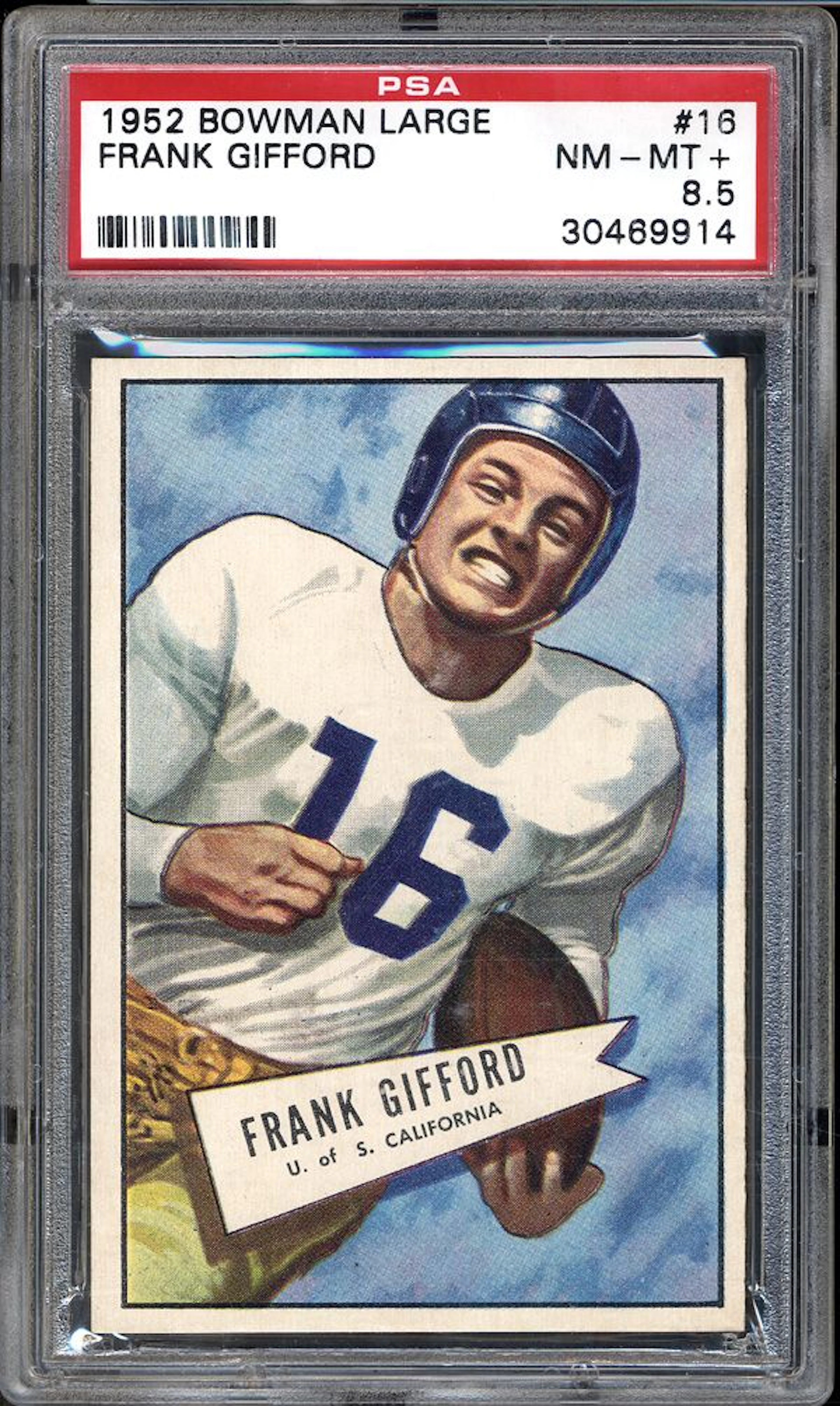 1952 Bowman Large #16 Frank Gifford PSA 8.5 NM/MT+