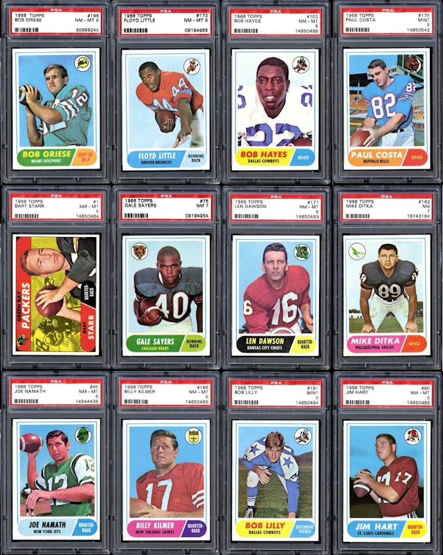 1968 Topps Football Complete Set with PSA Graded
