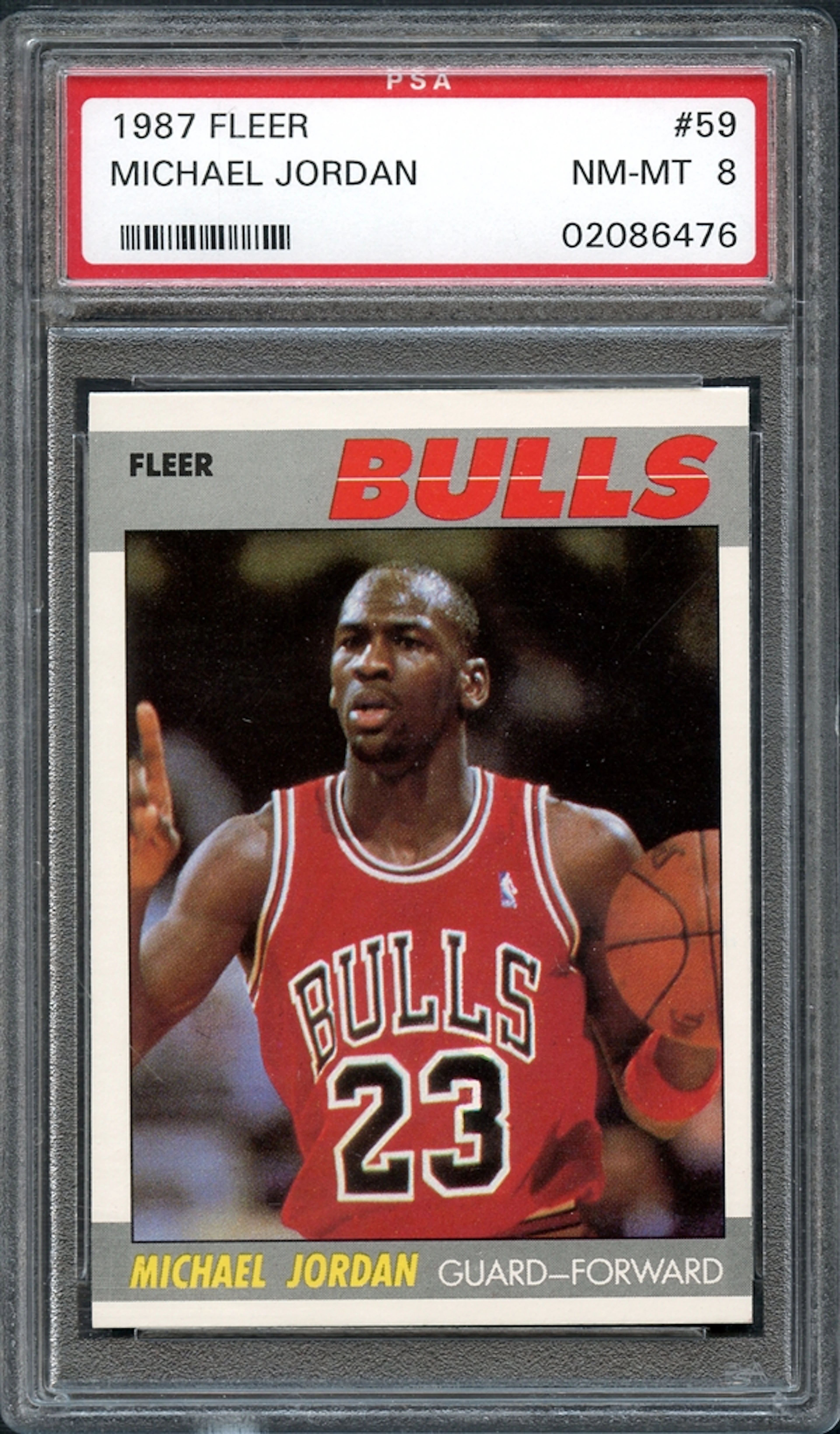 1987 Fleer #59 Michael Jordan PSA 8 NM/MT