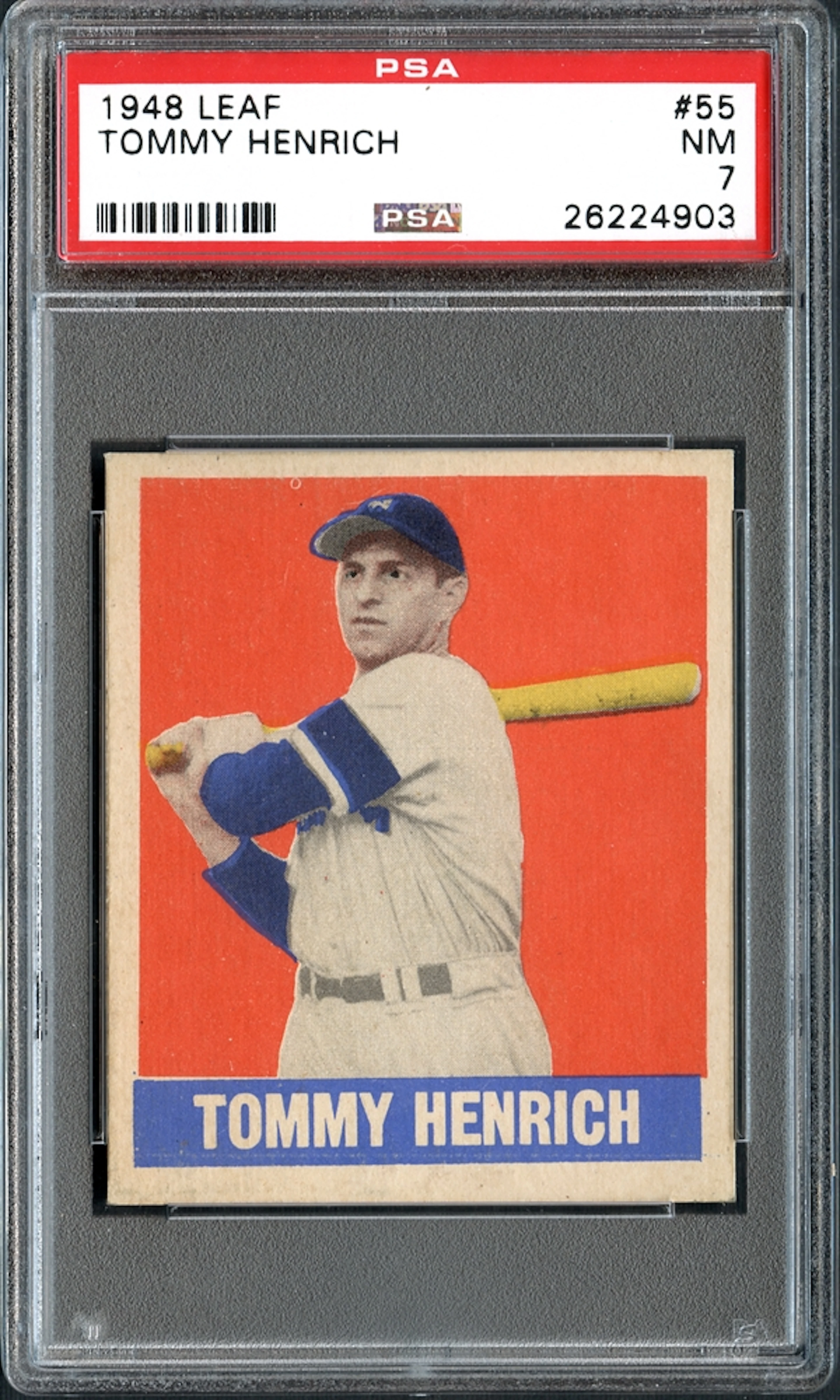 1948 Leaf #55 Tommy Henrich PSA 7 NM