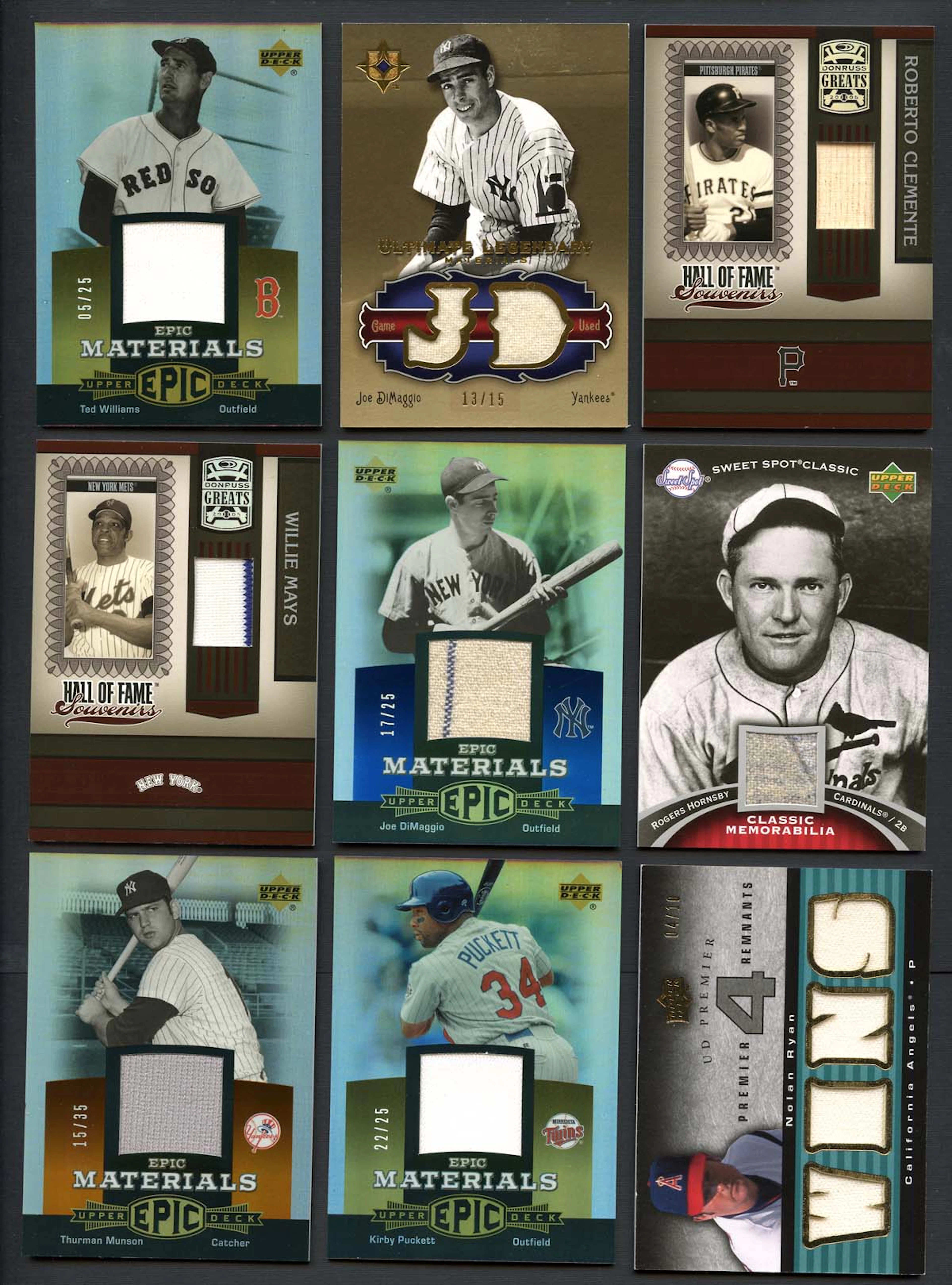 2005-2009 Jersey/Memorabilia Patch Card Group of (36) All Stars and HOFers
