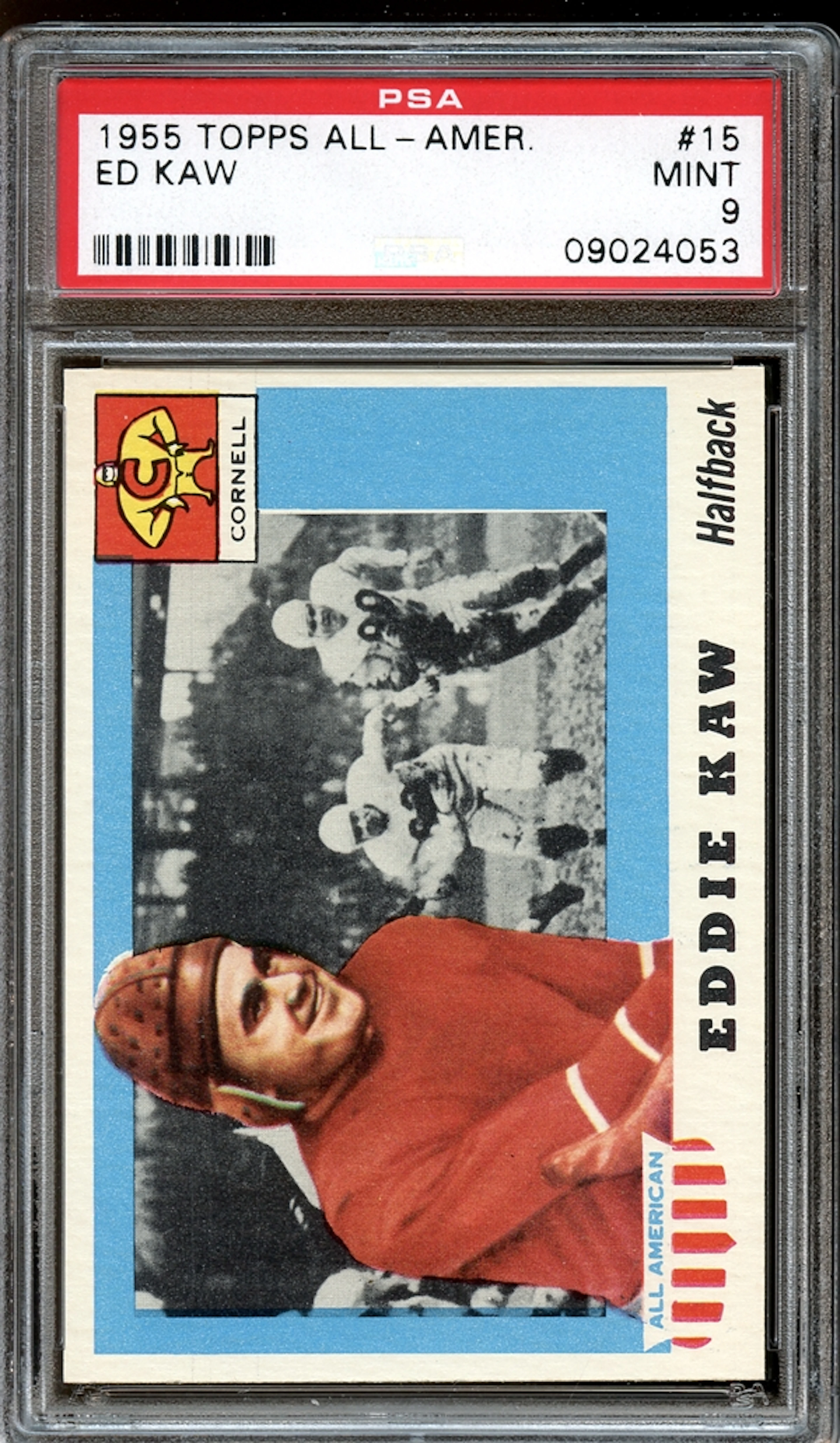 1955 Topps All American Football #15 Ed Kaw PSA 9 MINT