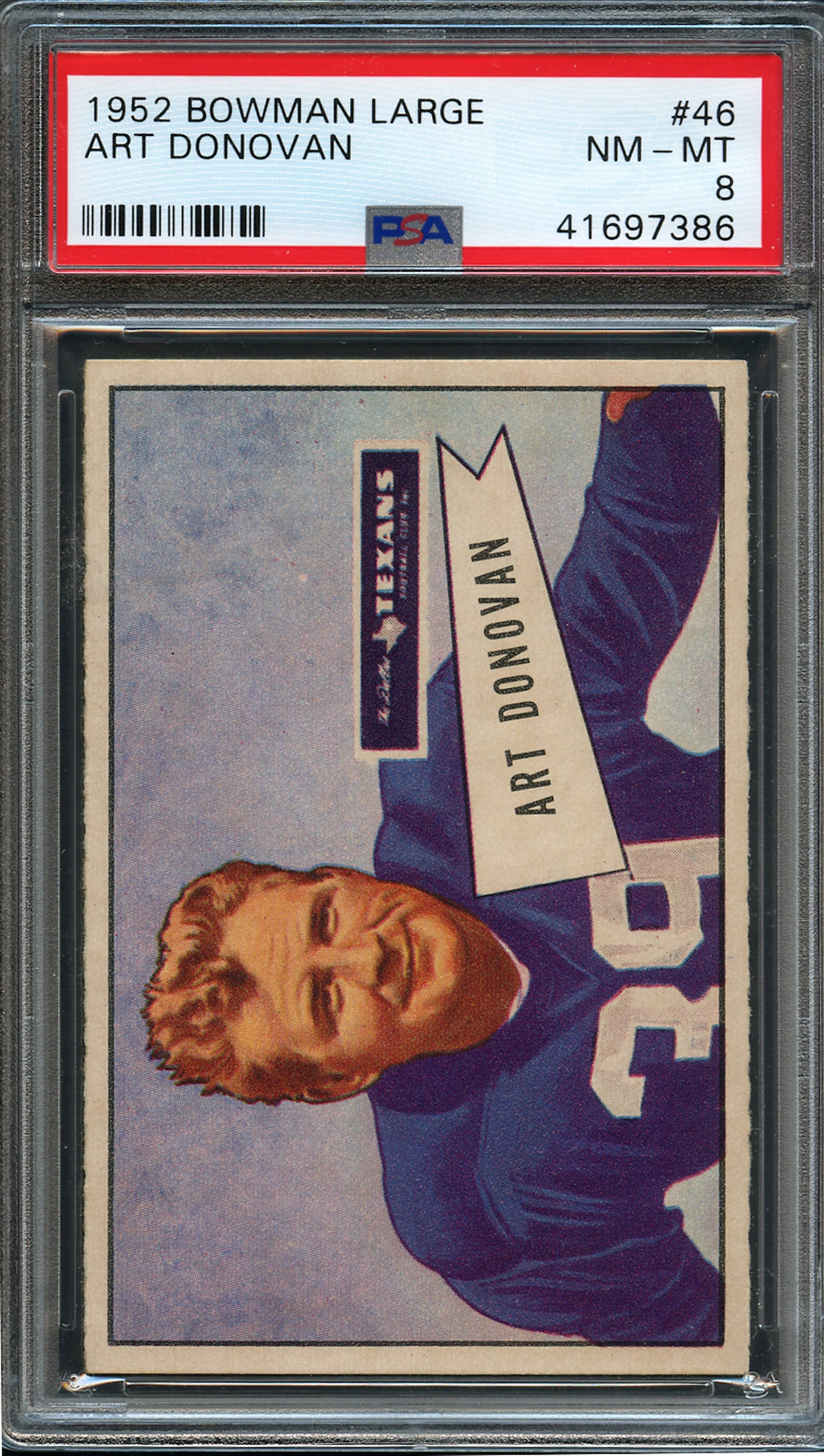 1952 Bowman Large #46 Art Donovan PSA 8 NM-MT