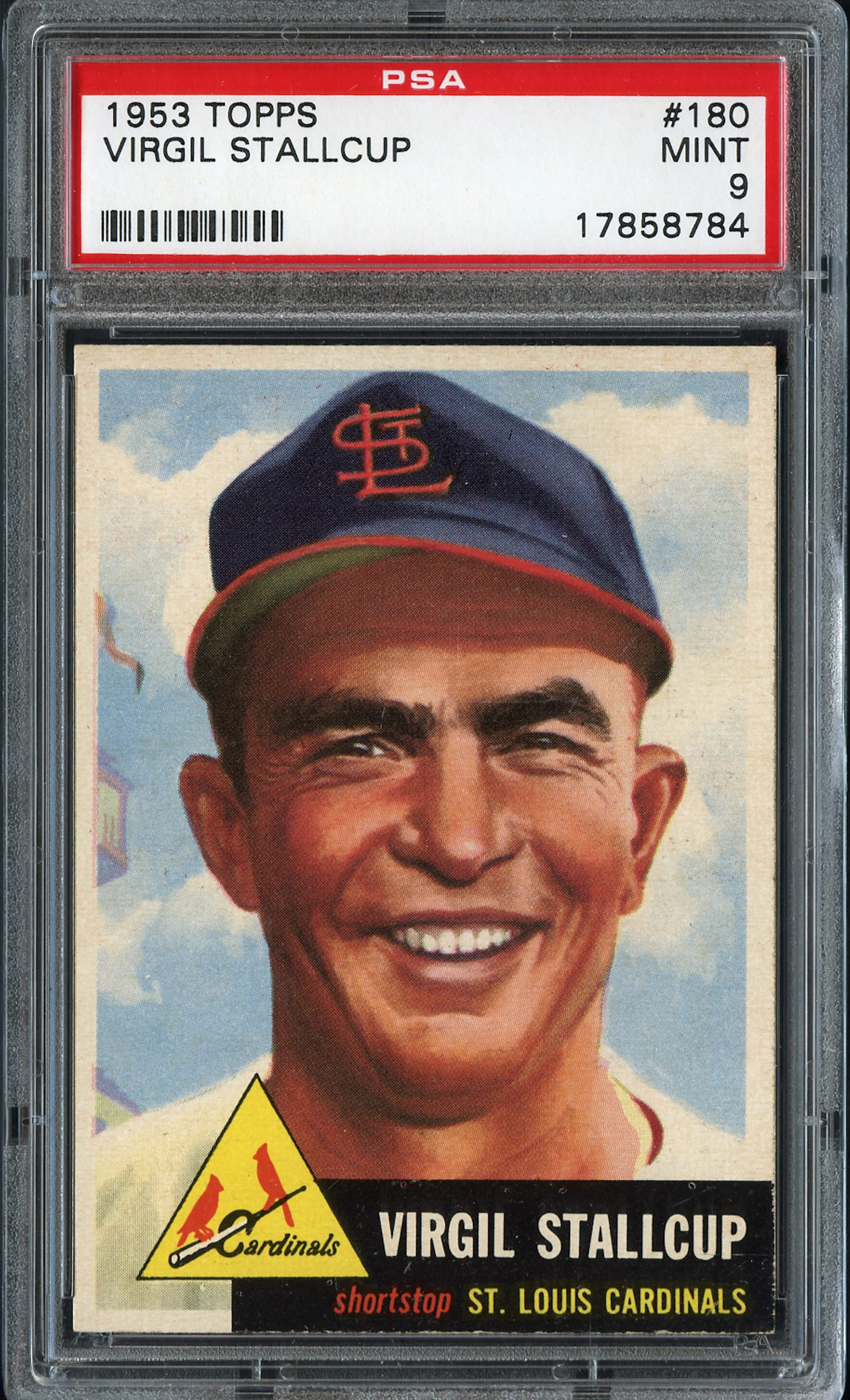 1953 Topps #180 Virgil Stallcup PSA 9 MINT