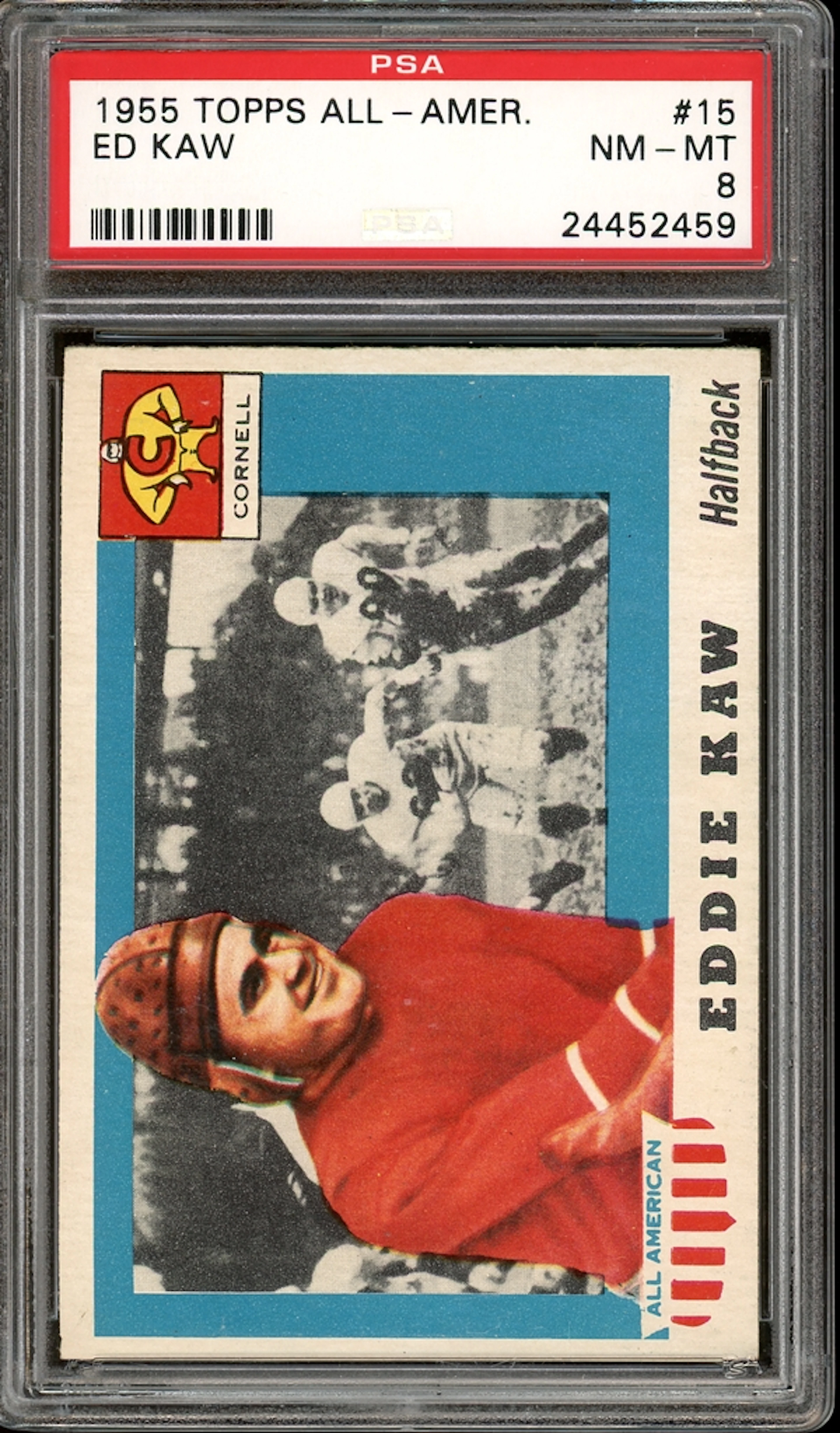 1955 Topps All-Amer. #15 Ed Kaw PSA 8 NM-MT