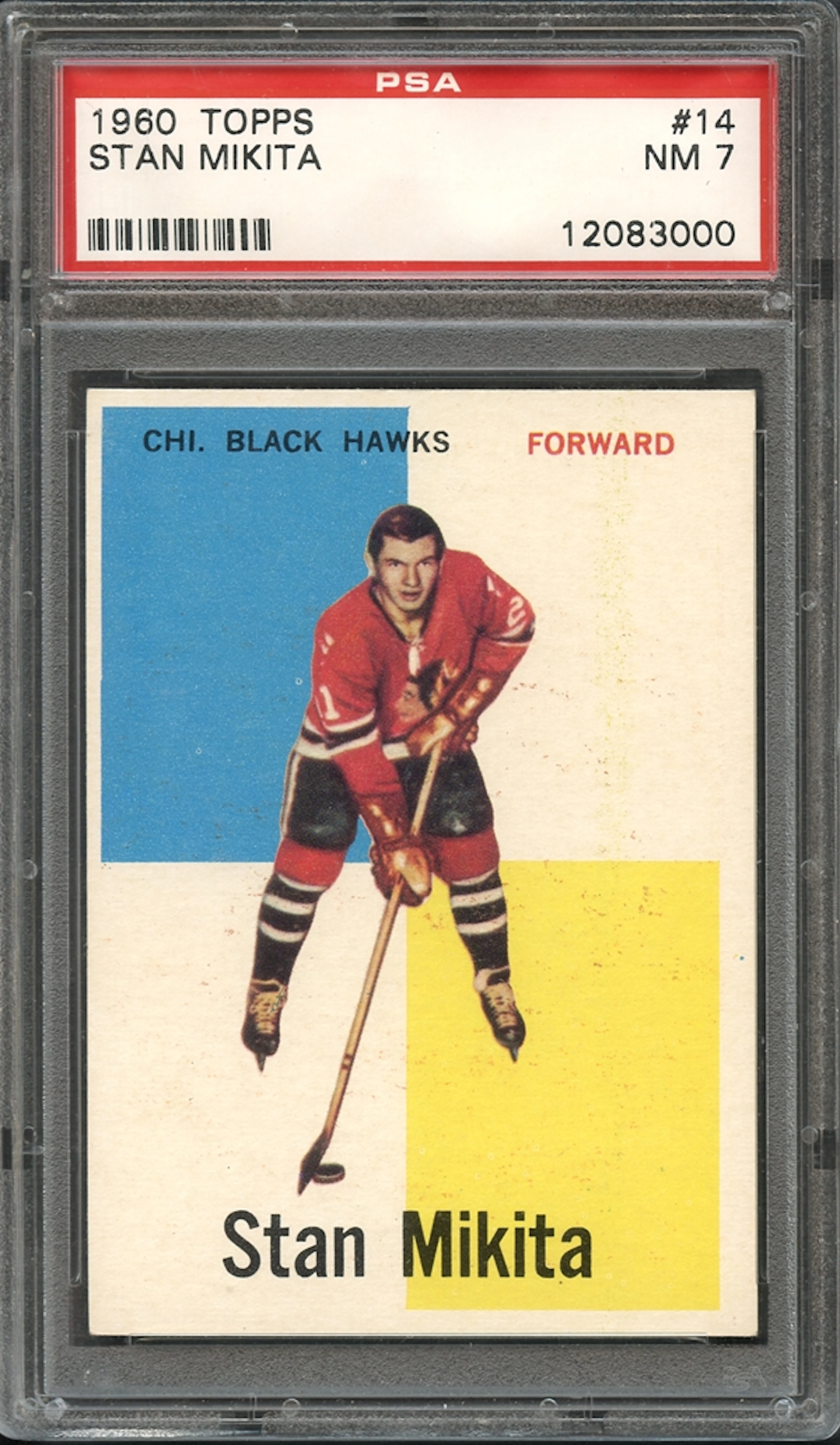 1960 Topps #14 Stan Mikita PSA 7 NM