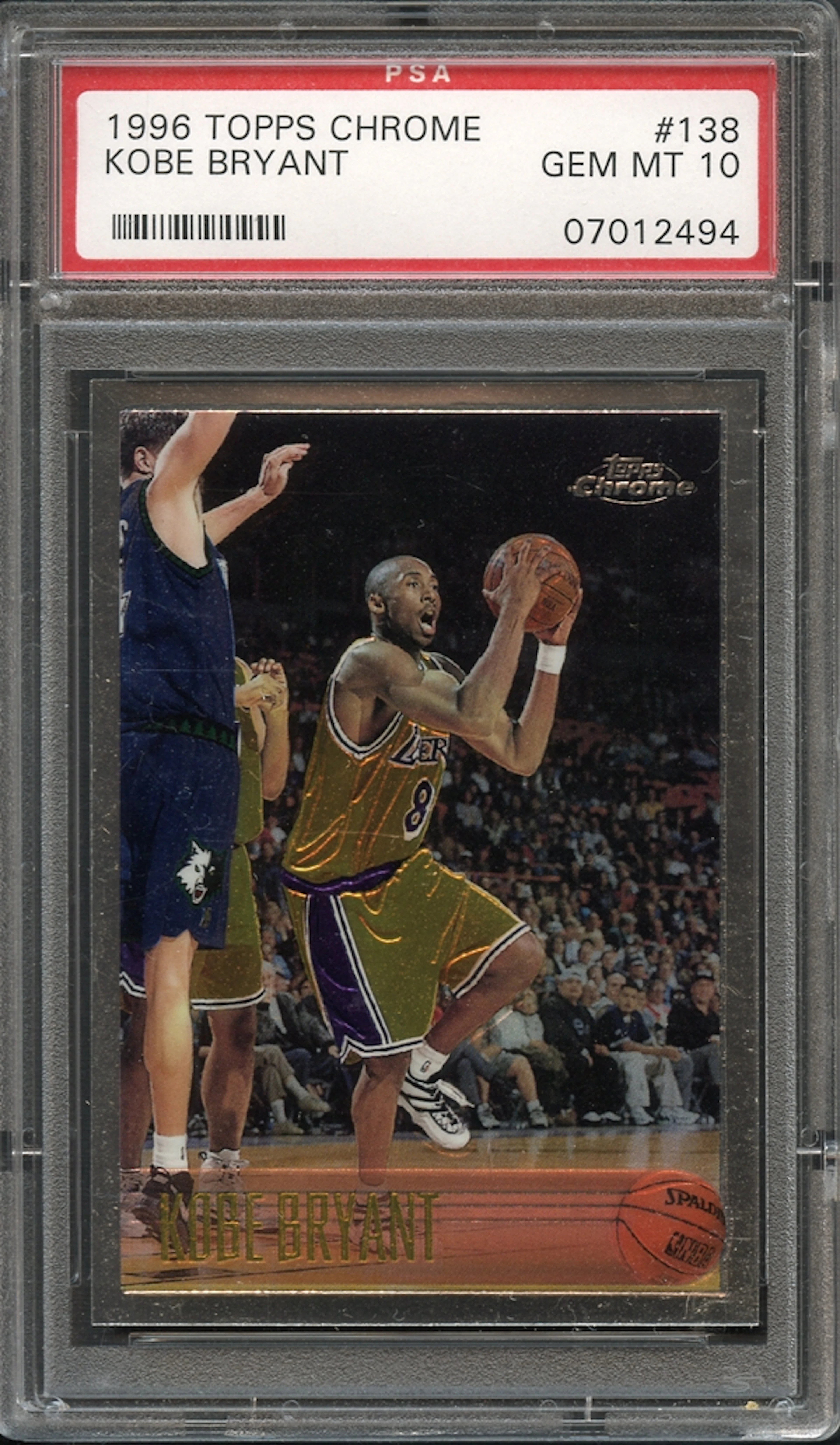 1996 Topps Chrome #138 Kobe Bryant PSA 10 GEM MINT