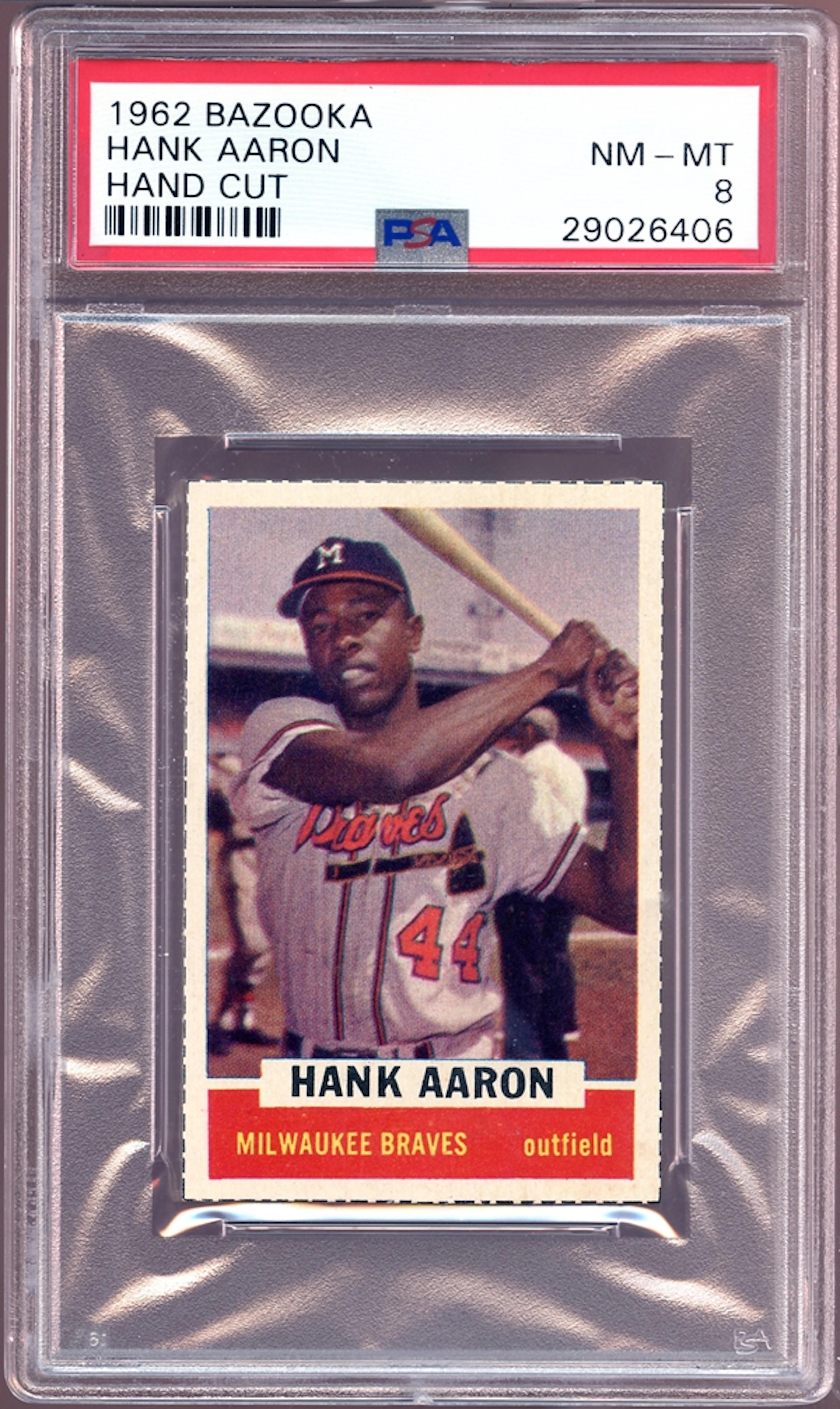 1962 Bazooka Hank Aaron PSA 8 NM/MT
