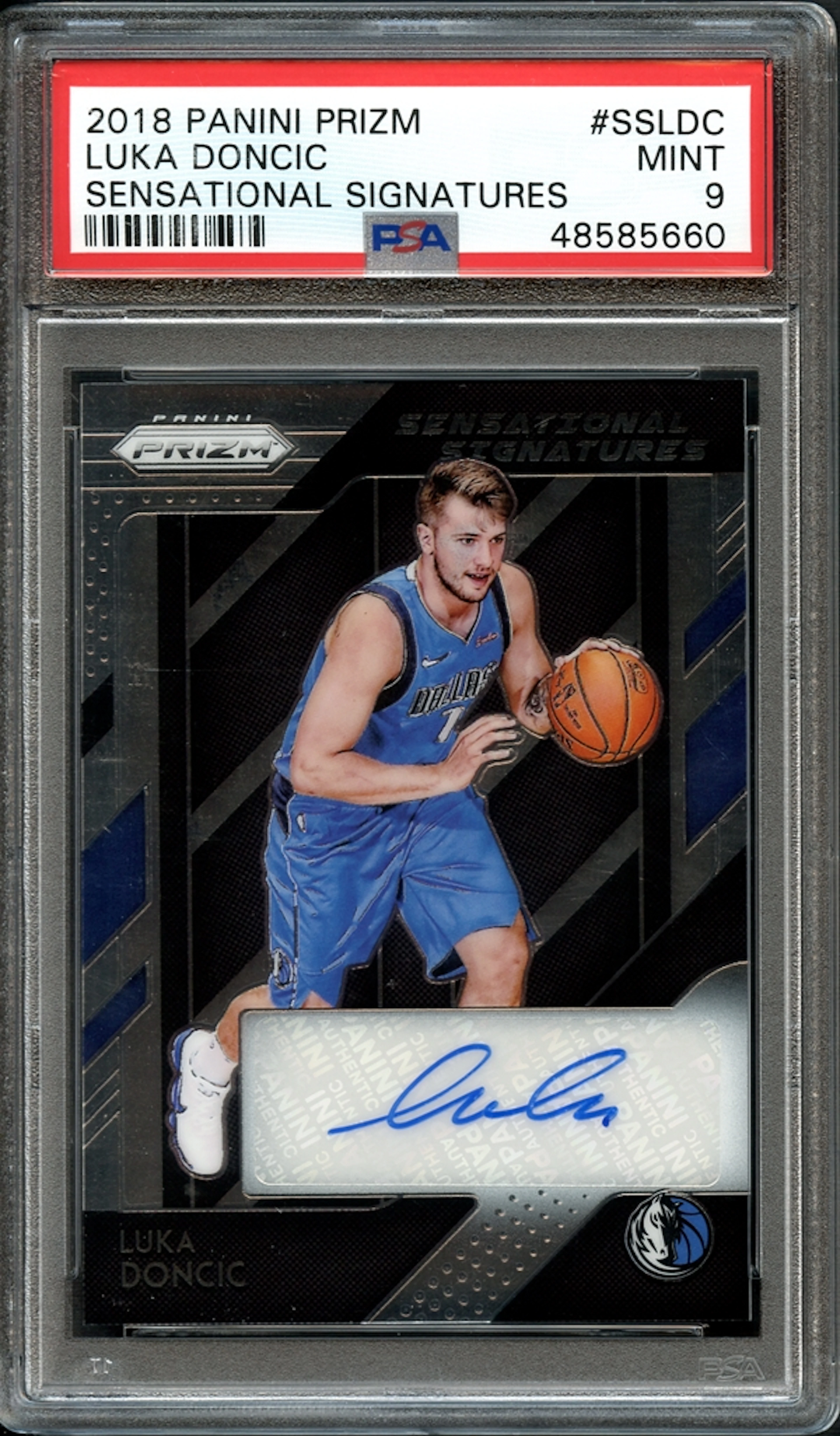 2018 Panini Prizm Sensational Signatures #SSLDC Luka Doncic PSA 9 MINT