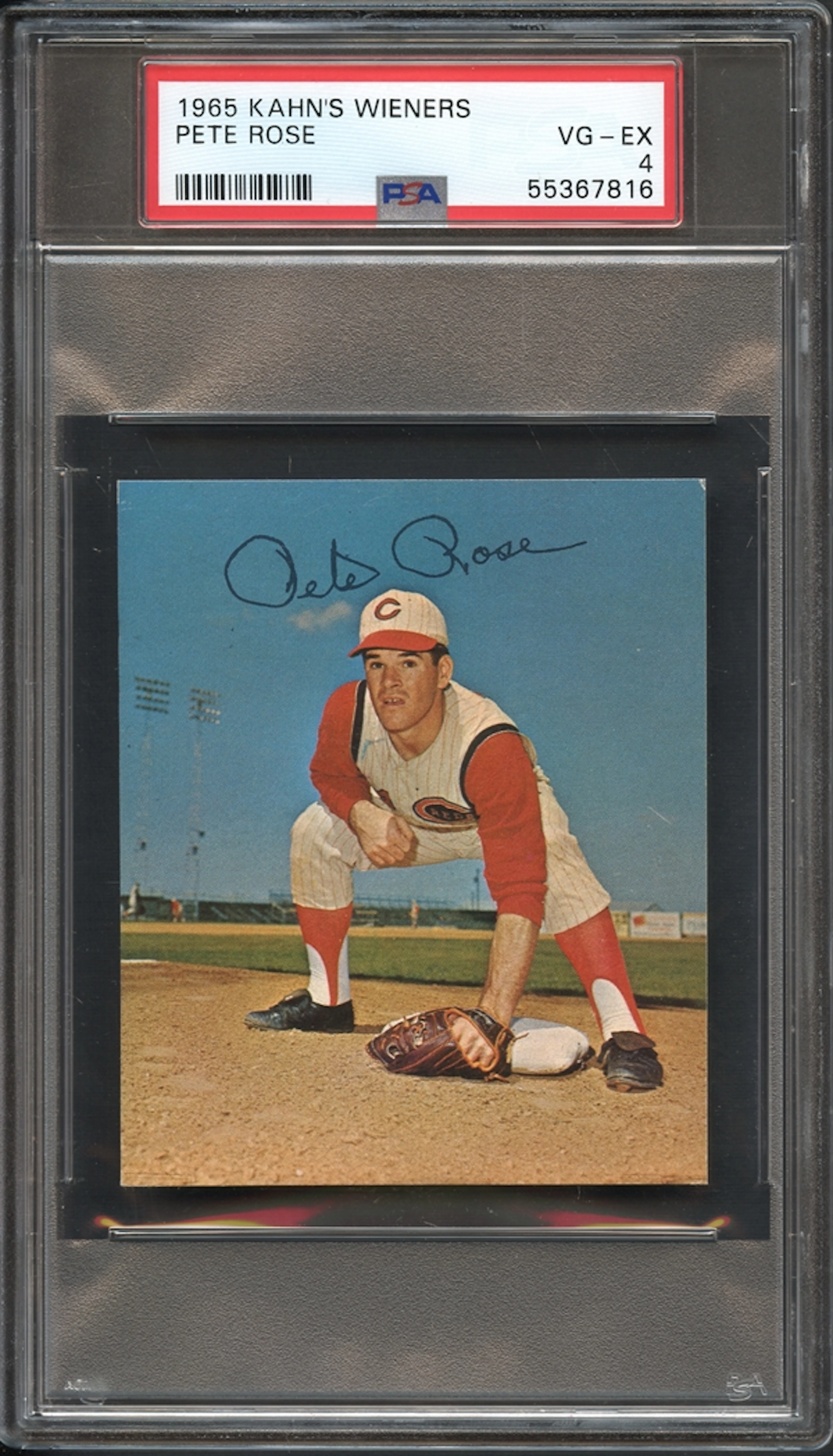 1965 Kahn's Wieners Pete Rose PSA 4 VG-EX