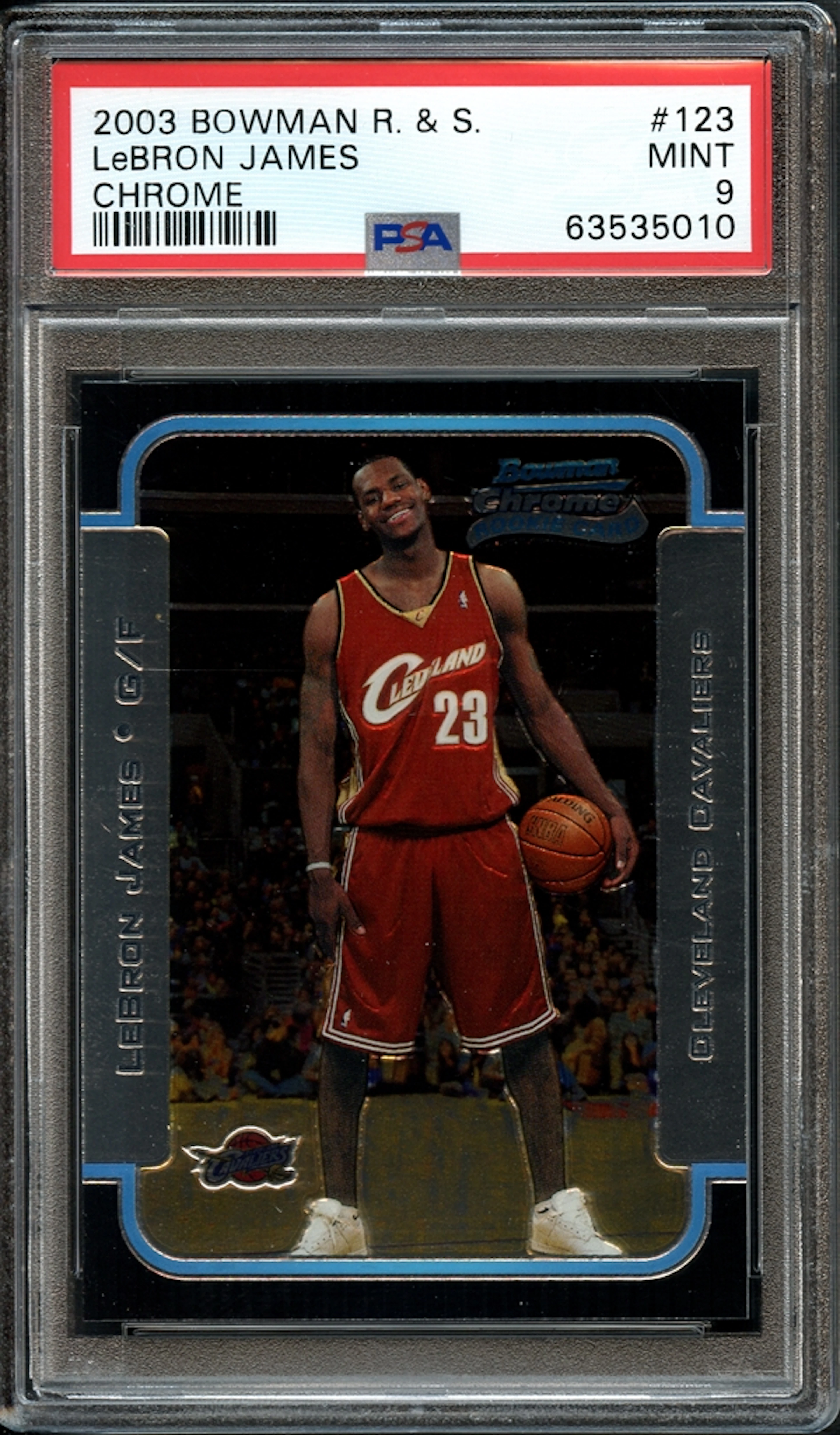 2003 Bowman R. & S. Chrome #123 LeBron James PSA 9 MINT