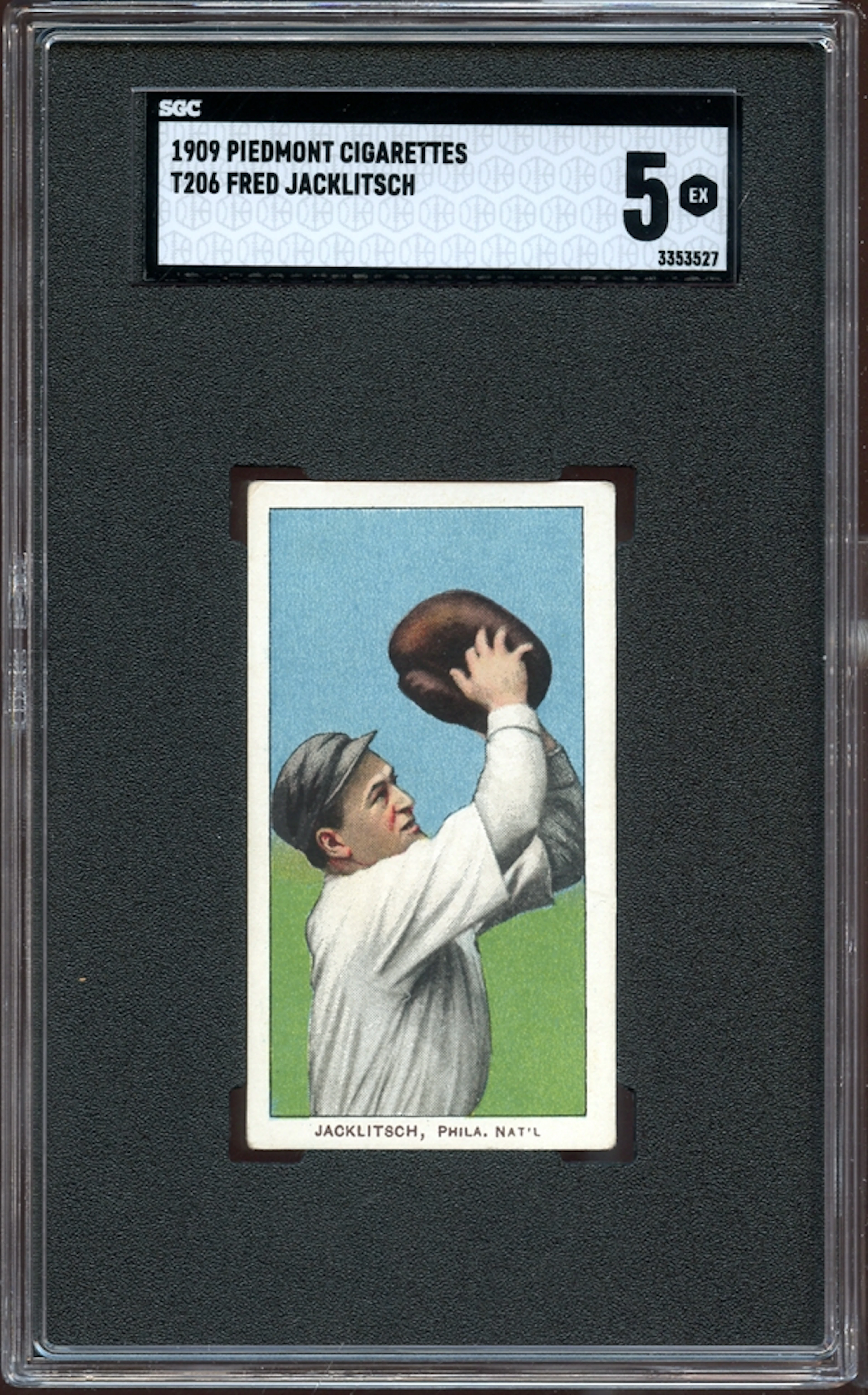 1909-11 T206 Piedmont 150/25 Fred Jacklitsch SGC 5 EX