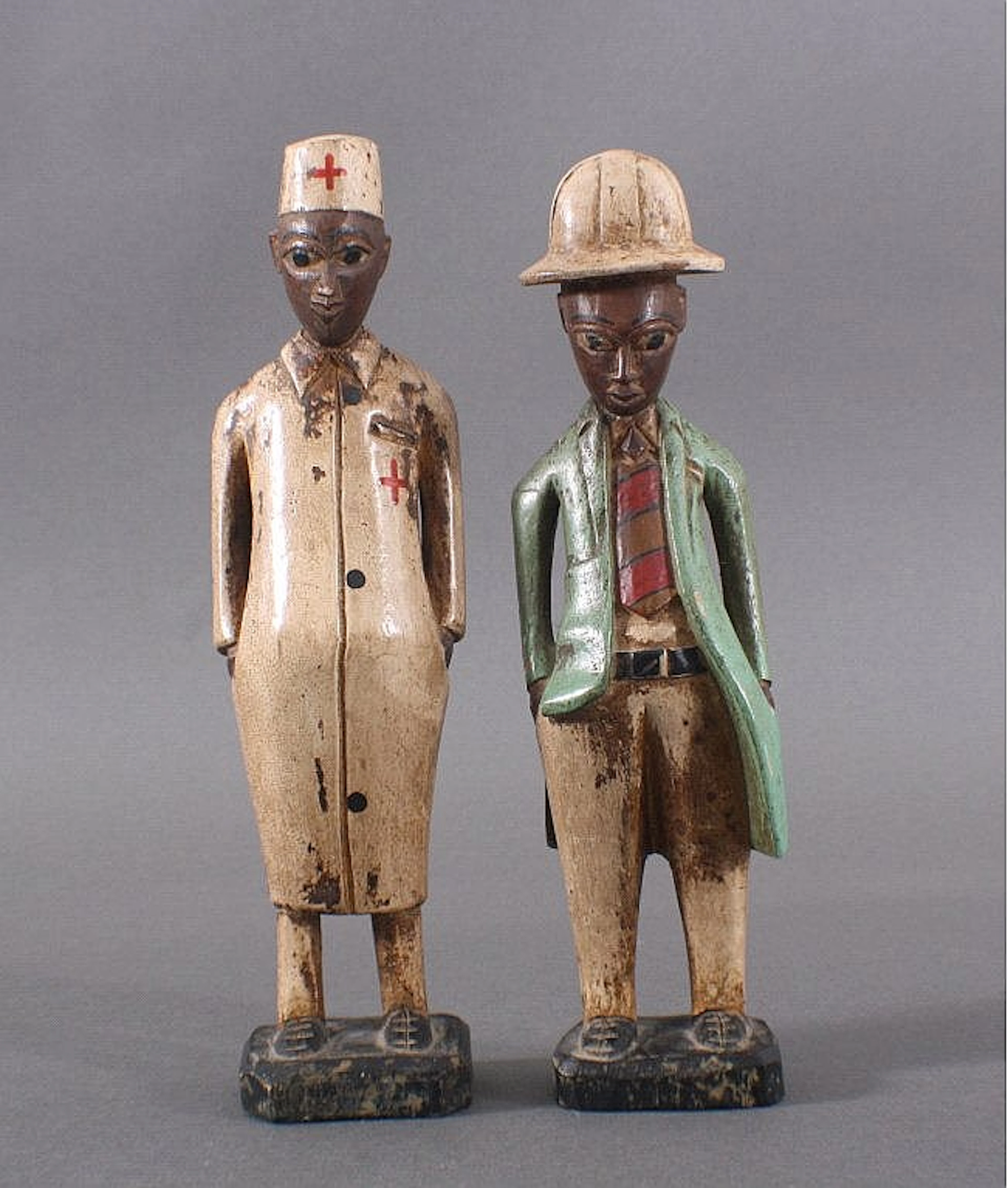 2 Afrikanische Figuren Kolonialstil