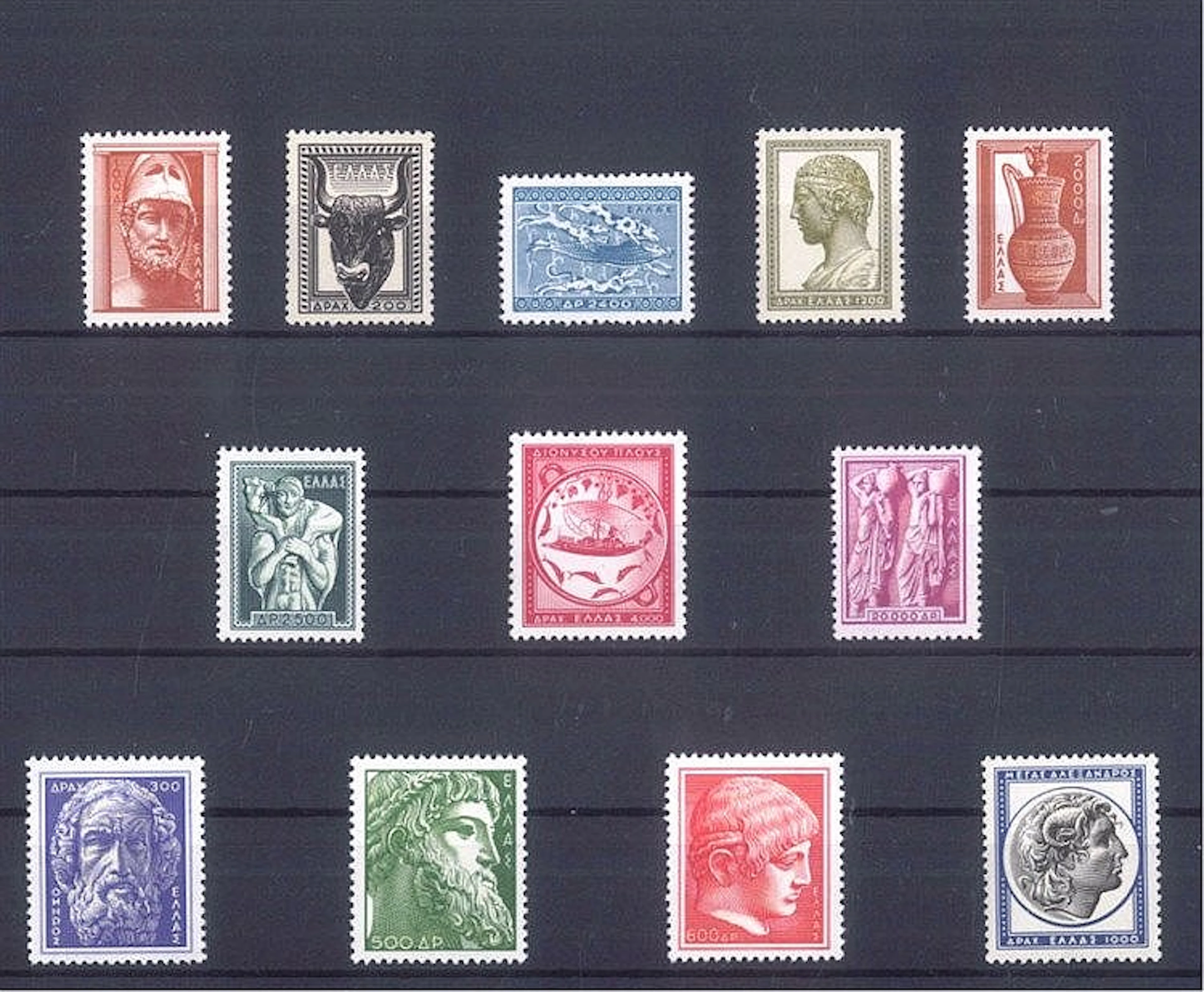 1954 GRIECHENLAND, Freimarken Antike Griechische Kunst
