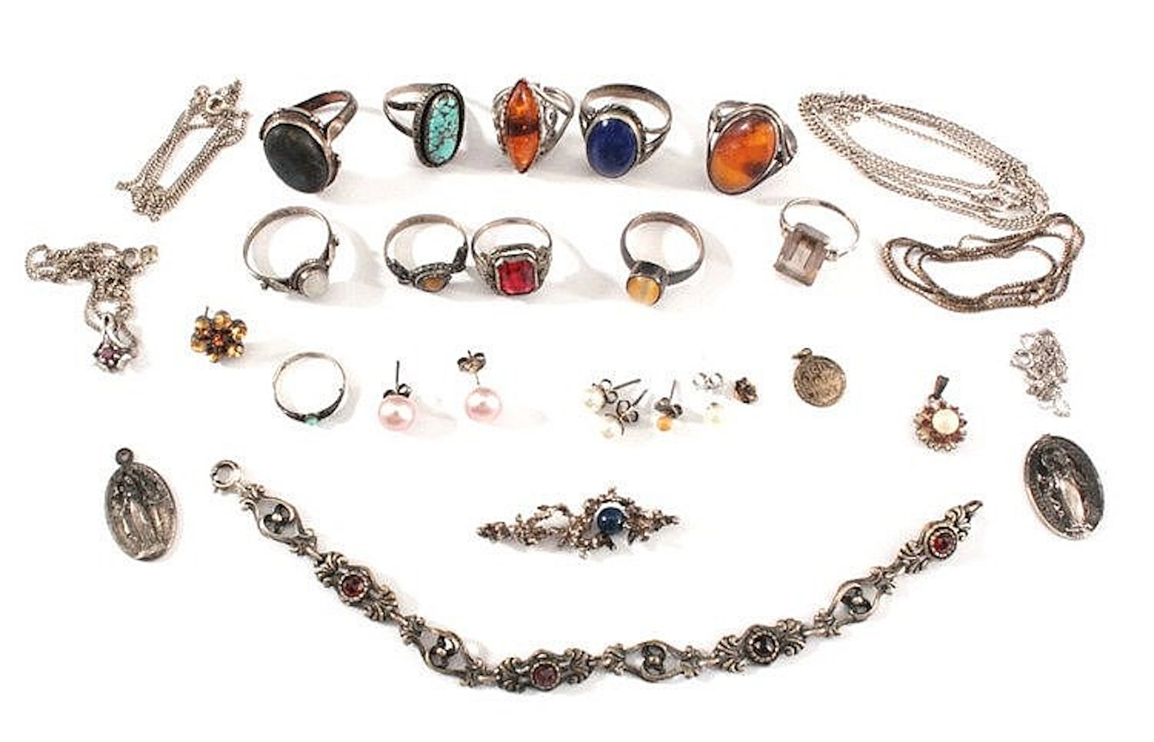 Konvolut antiker Silberschmuck
