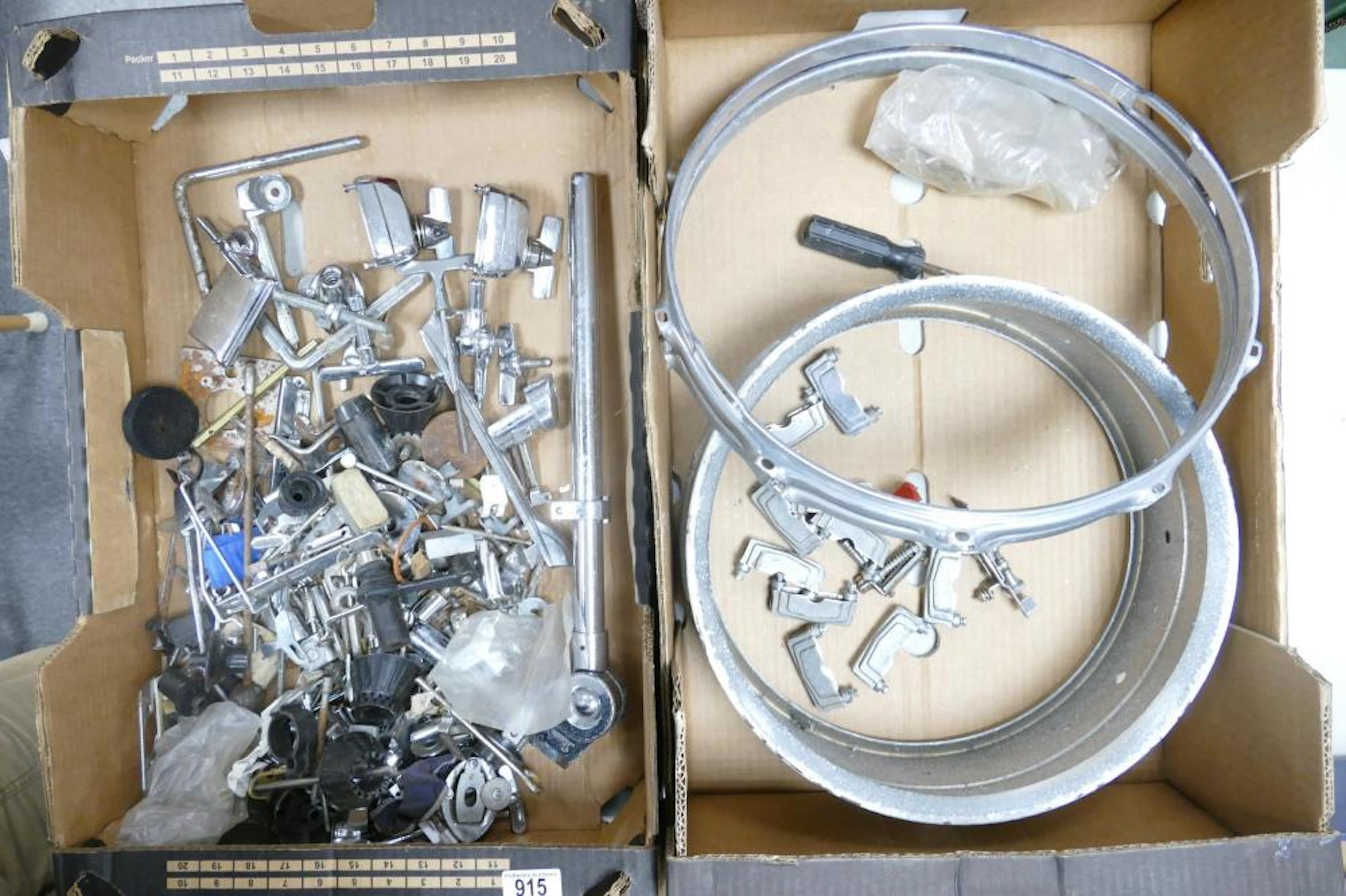 Vintage ludwig chromed snare drum in need of repair