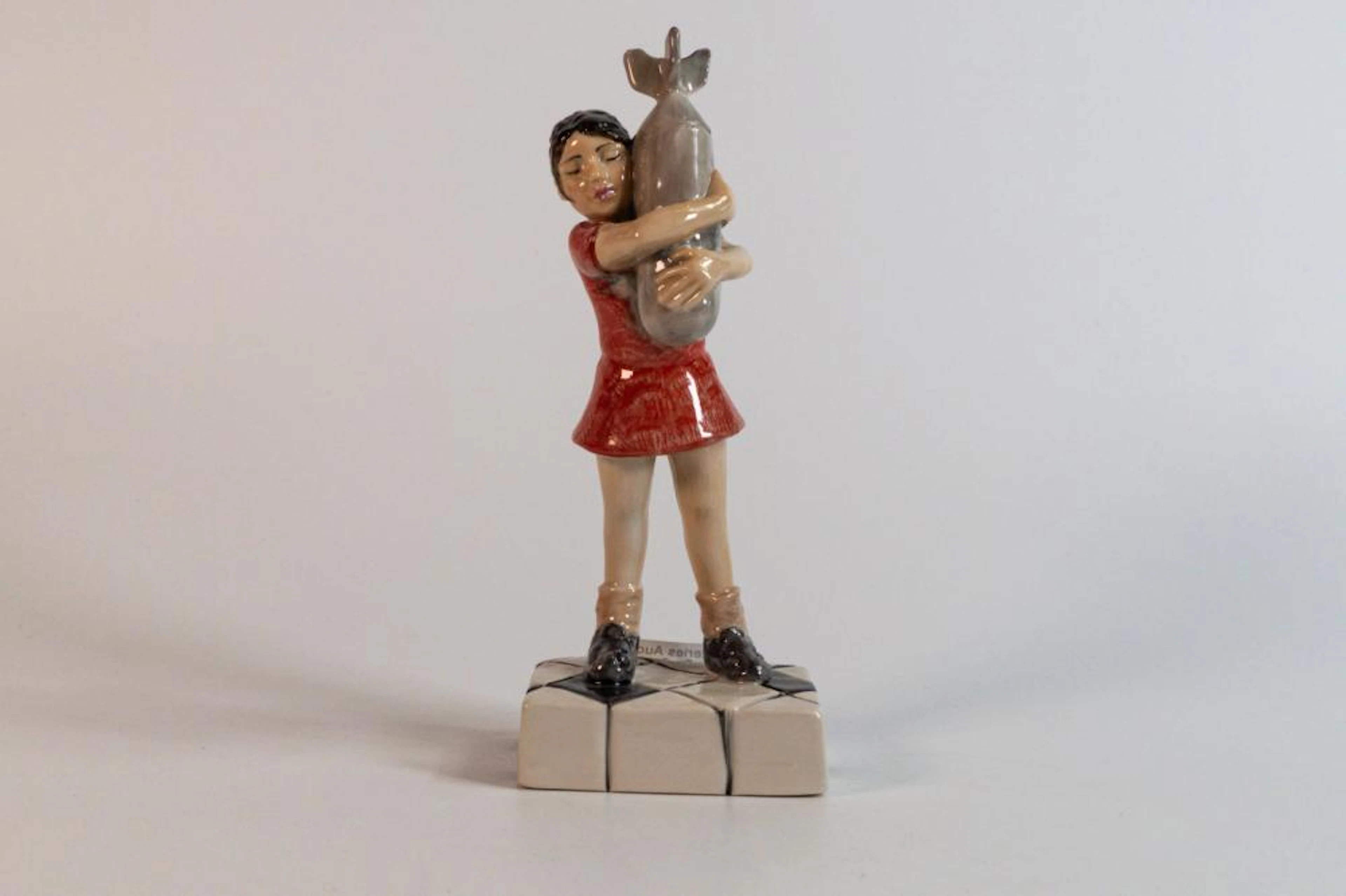 Kevin Francis / Peggy Davies Figure Banksy Bomb Hugger: one off Protype