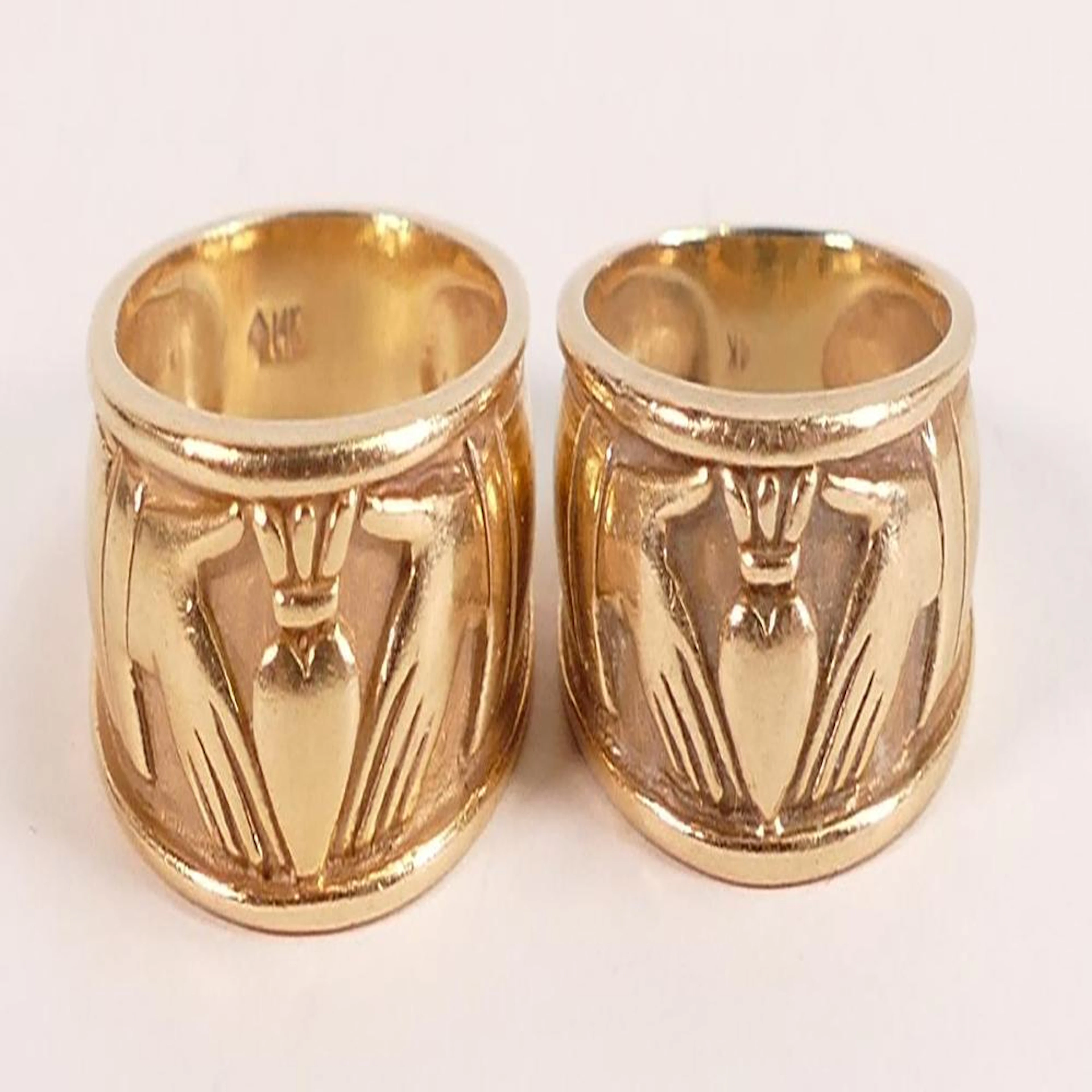 Two 14k gold friendship / Claddagh rings
