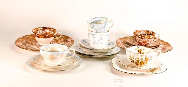 Six wileman & Co trio's in various shapes