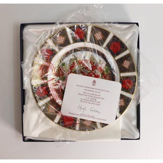 Royal Crown Derby 1996 Imari Christmas plate, d.21cm, boxed with certificate.