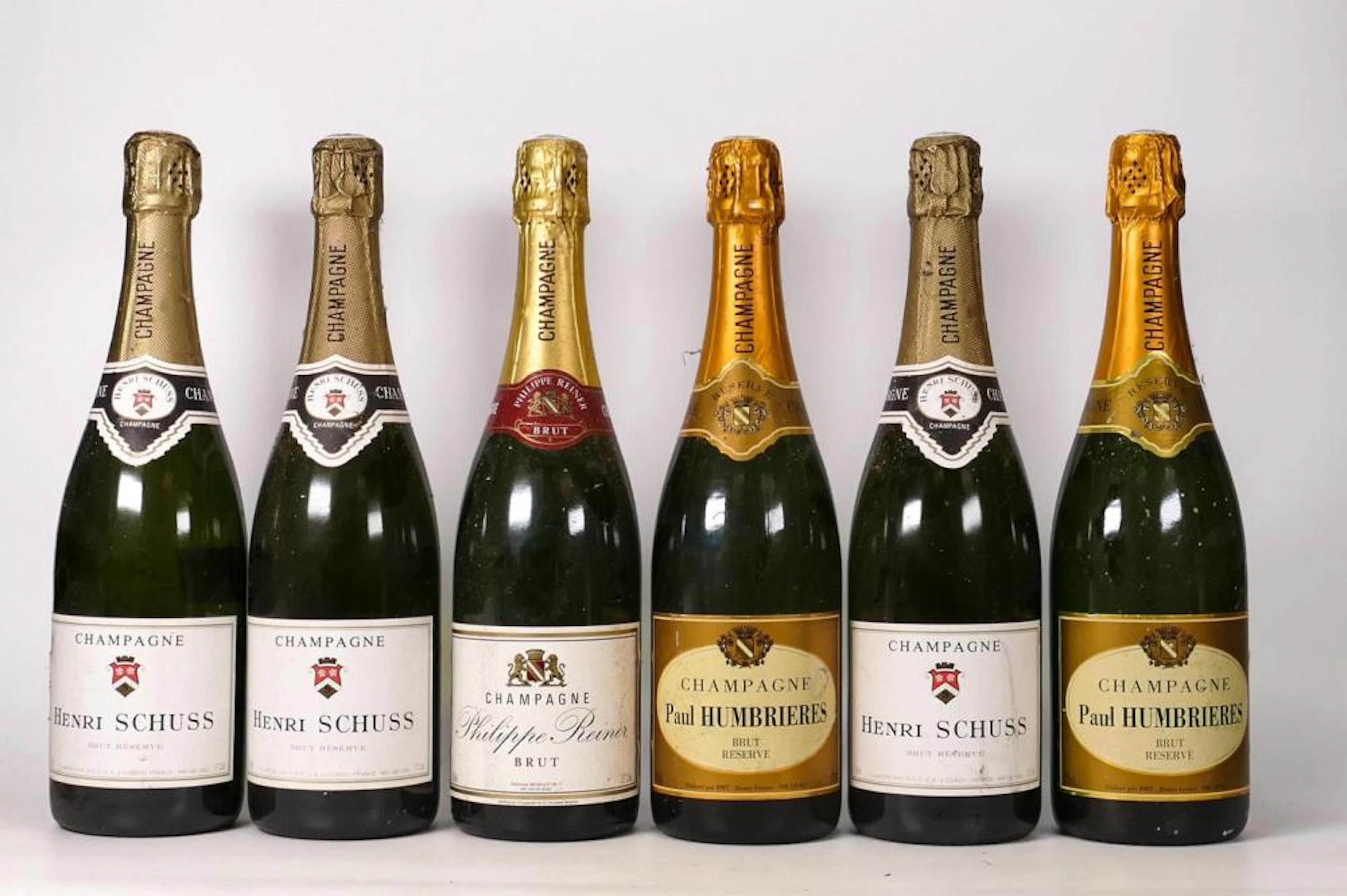 A collection of vintage Champagnes inccluding Henri Schuss