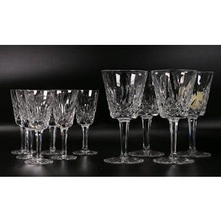 Six Waterford Cut Glass Crystal Sherry Glasses together...