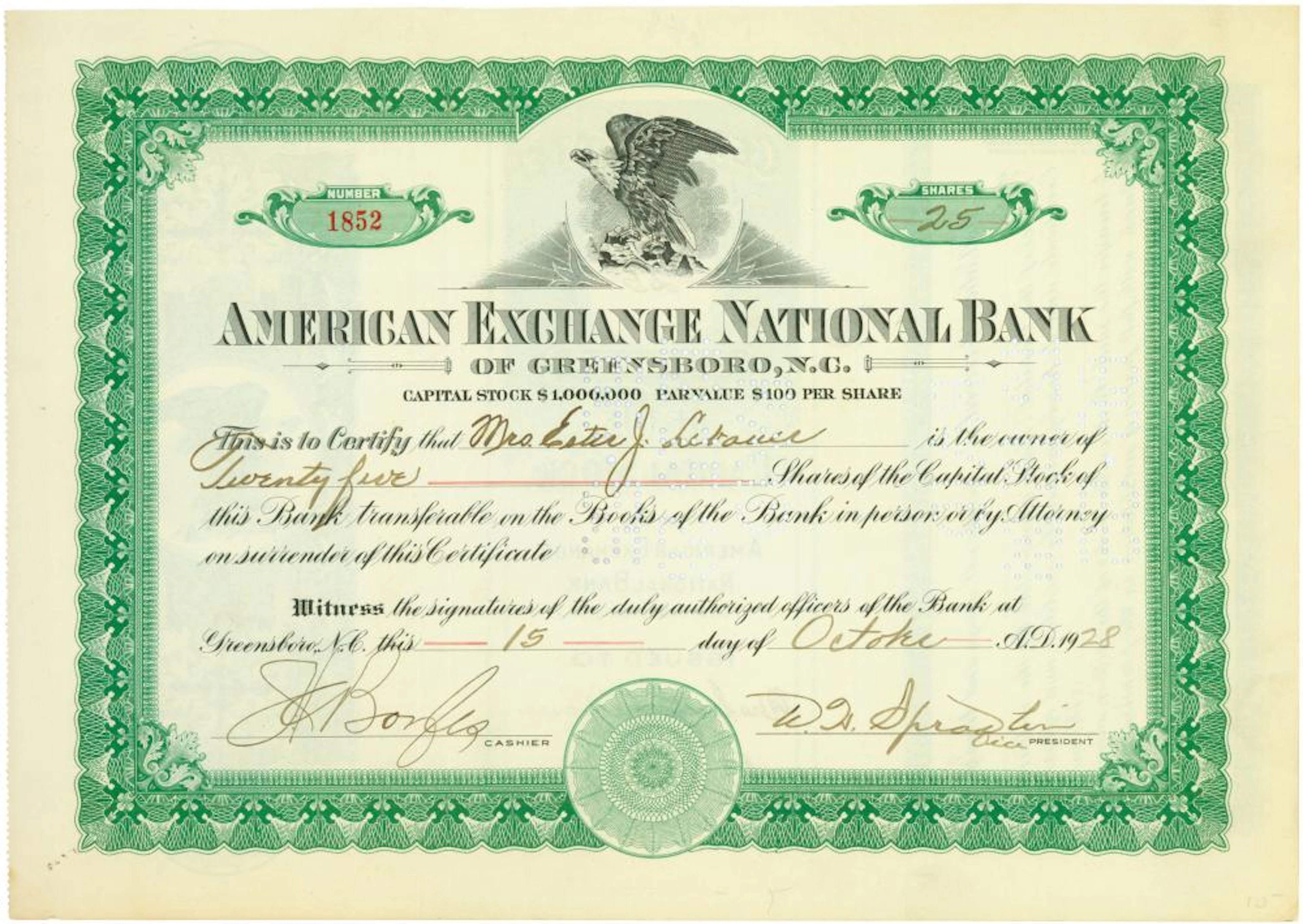 American Exchange National Bank of Greensboro