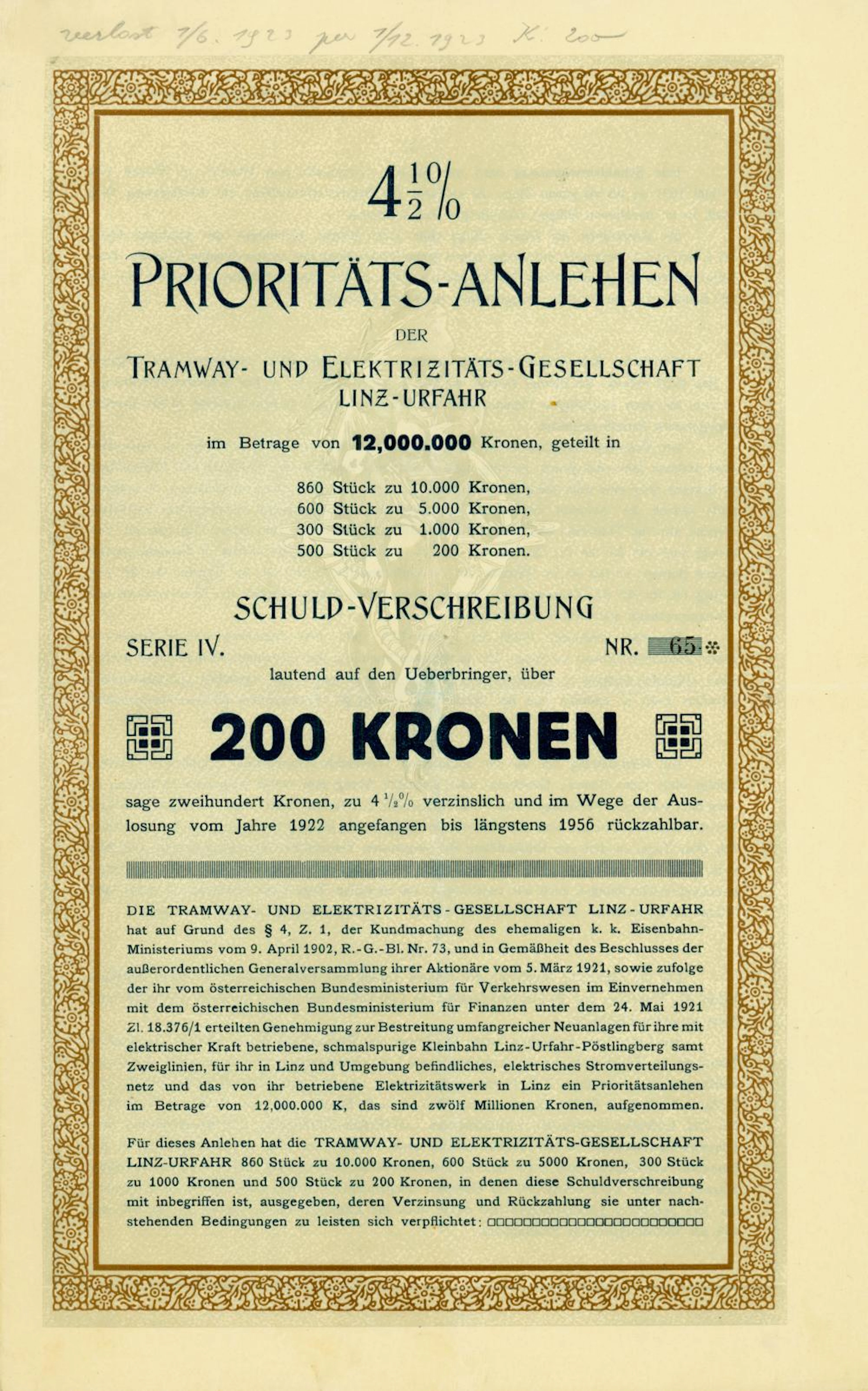 Tramway- und Elektricitäts-Gesellschaft Linz-Urfahr