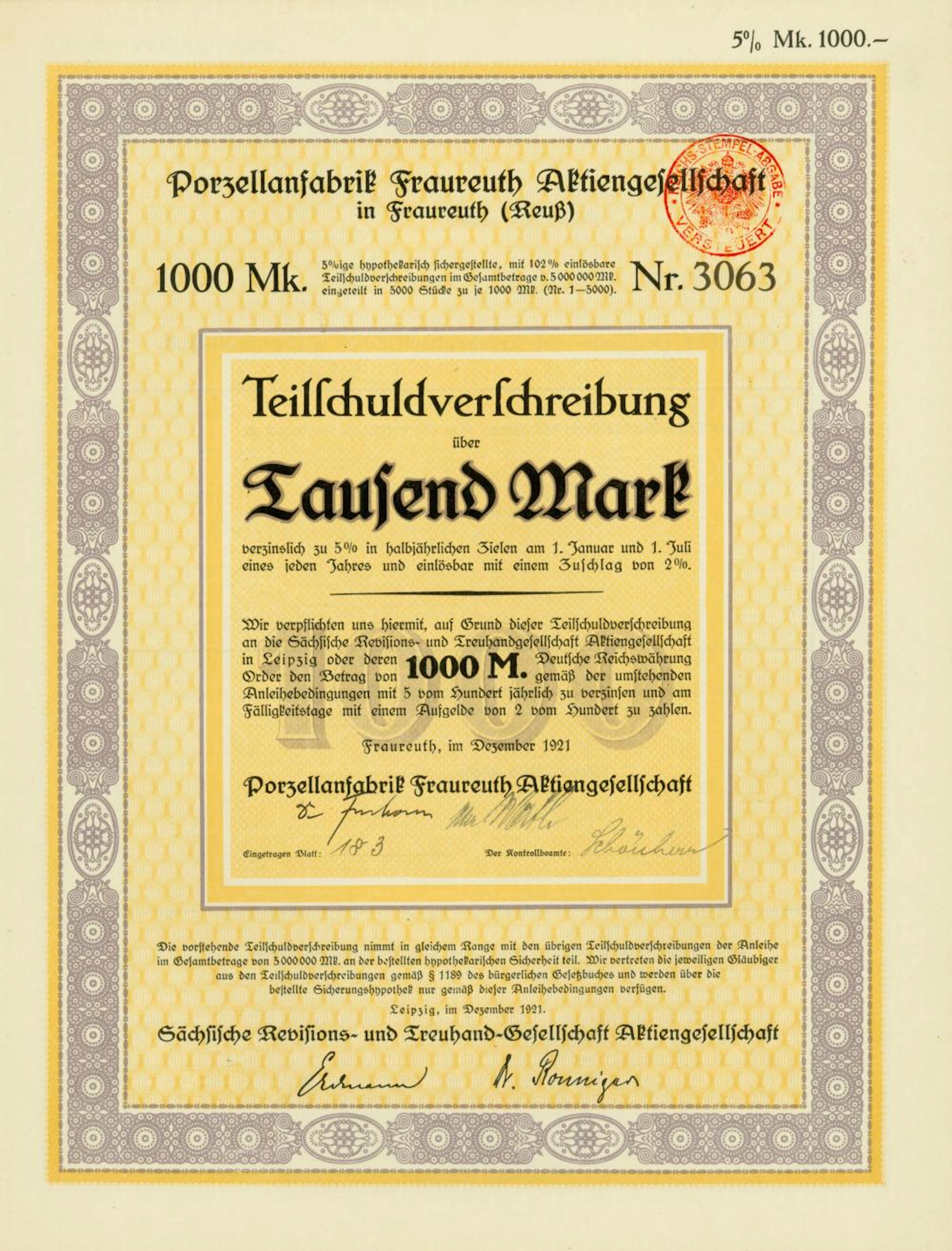 Porzellanfabrik Fraureuth AG