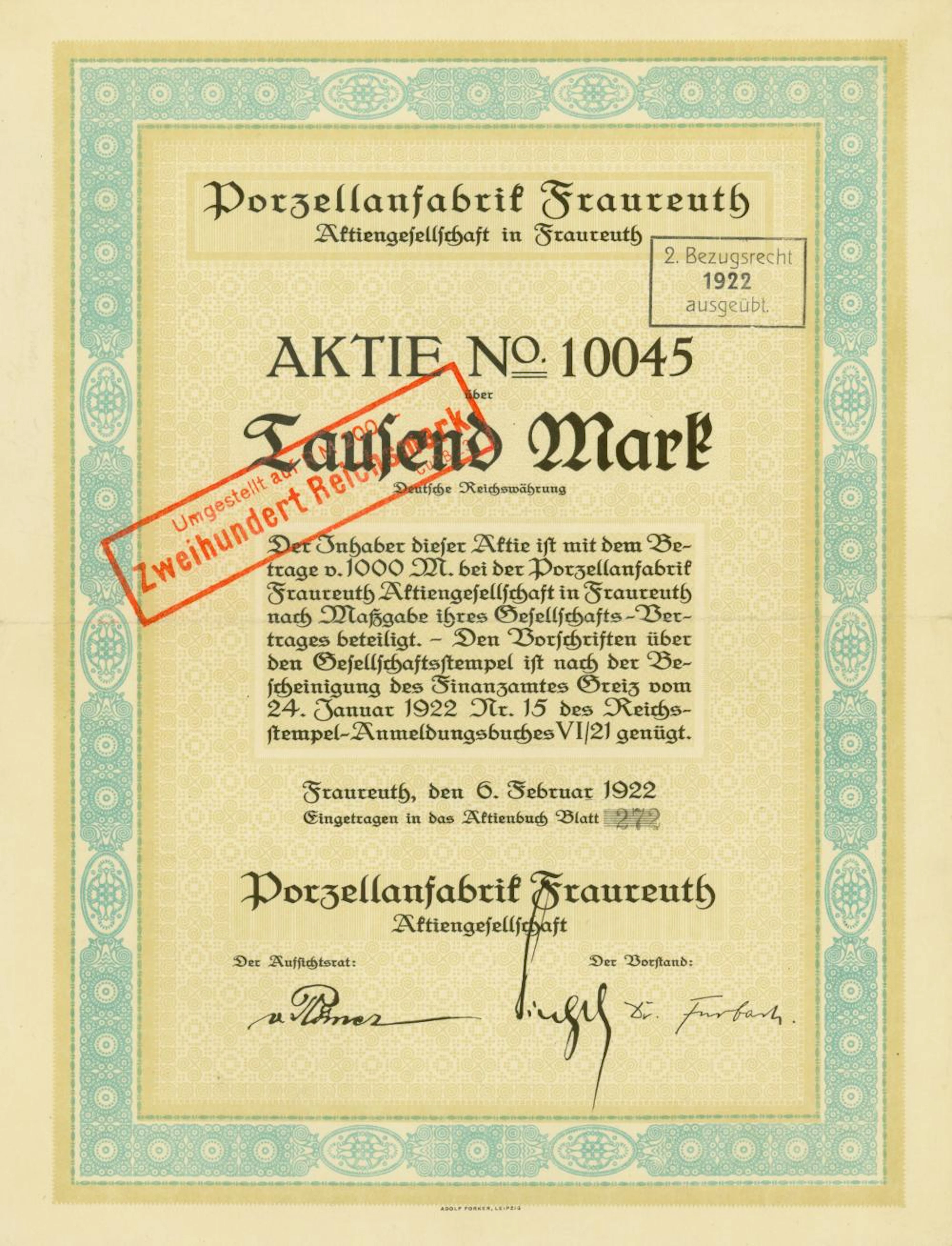 Porzellanfabrik Fraureuth AG