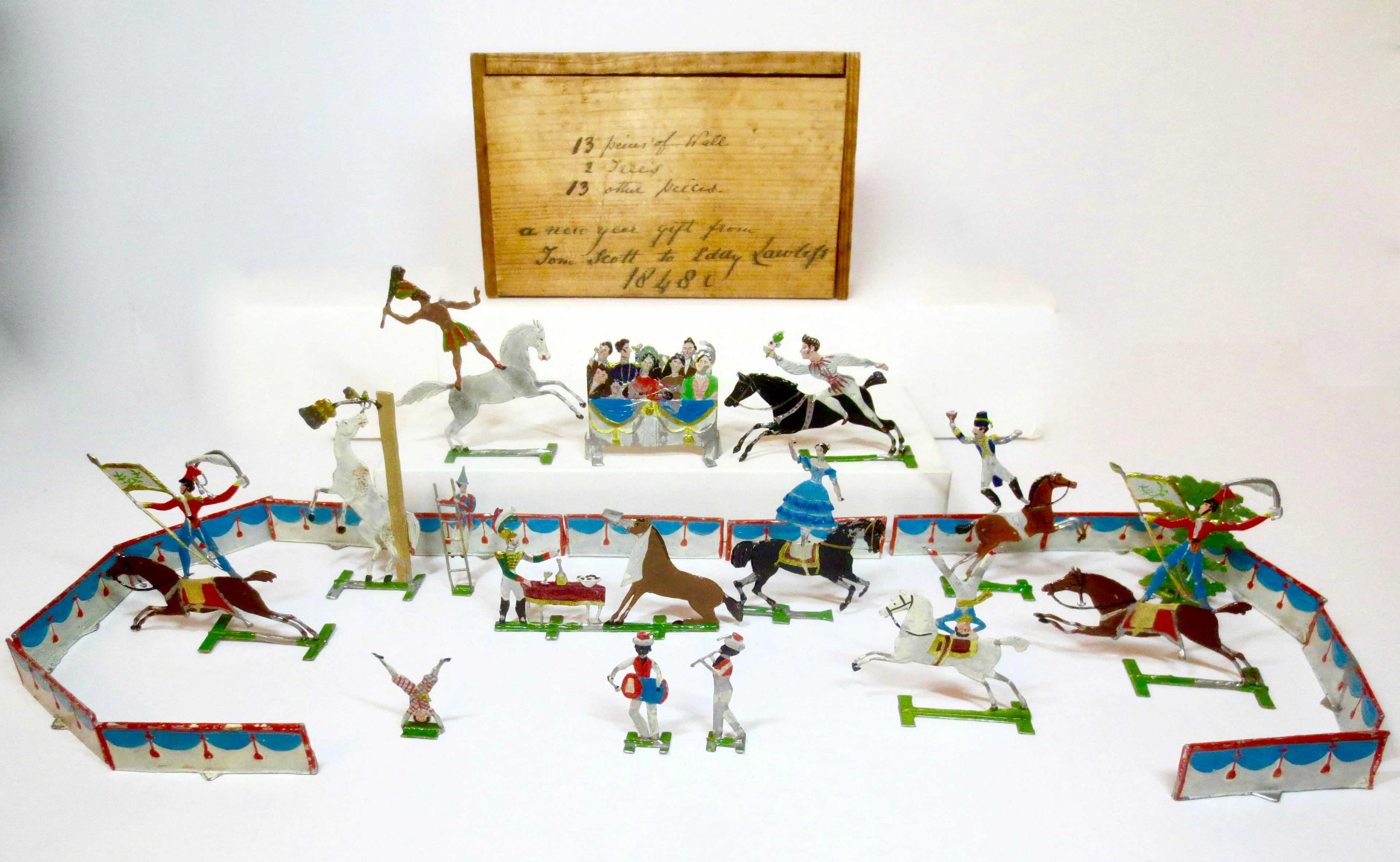 VERY RARE Allgeyer Large Scale Tin Flats Circus