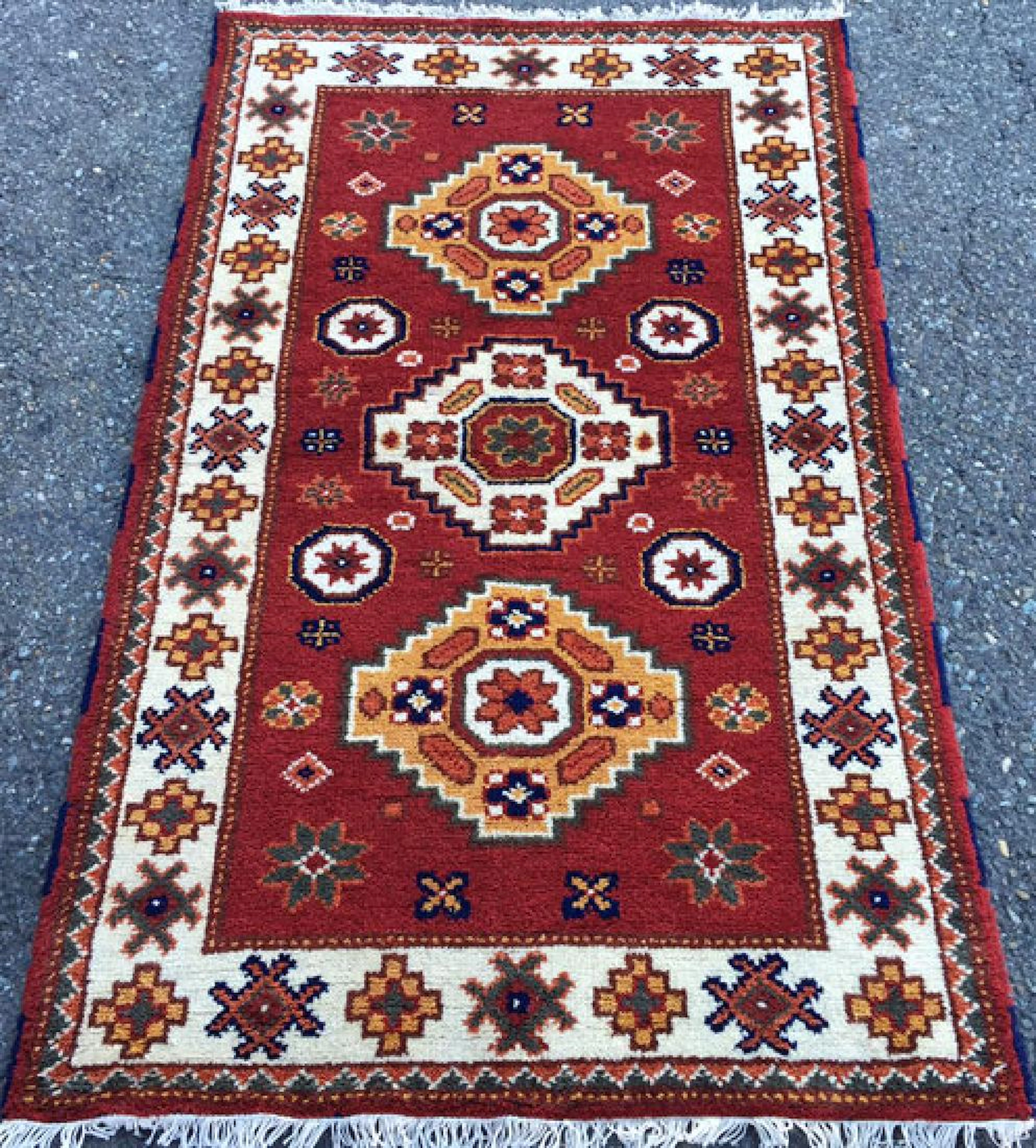 Lovely High Quality Unique Size Lush Pile Shirvan-Kazak
