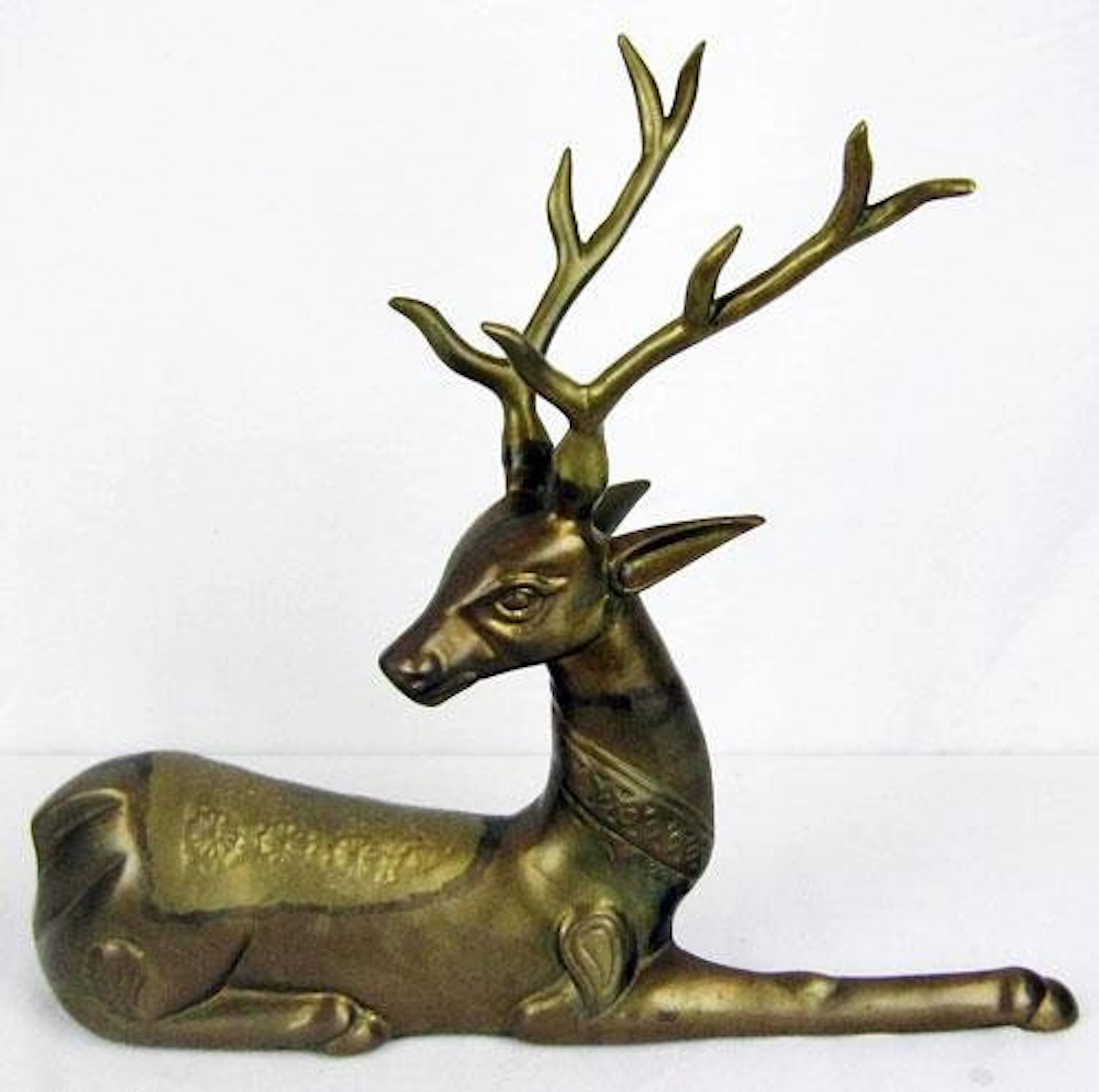 Over 75 yeras old fully detailed Vintage brass sitting