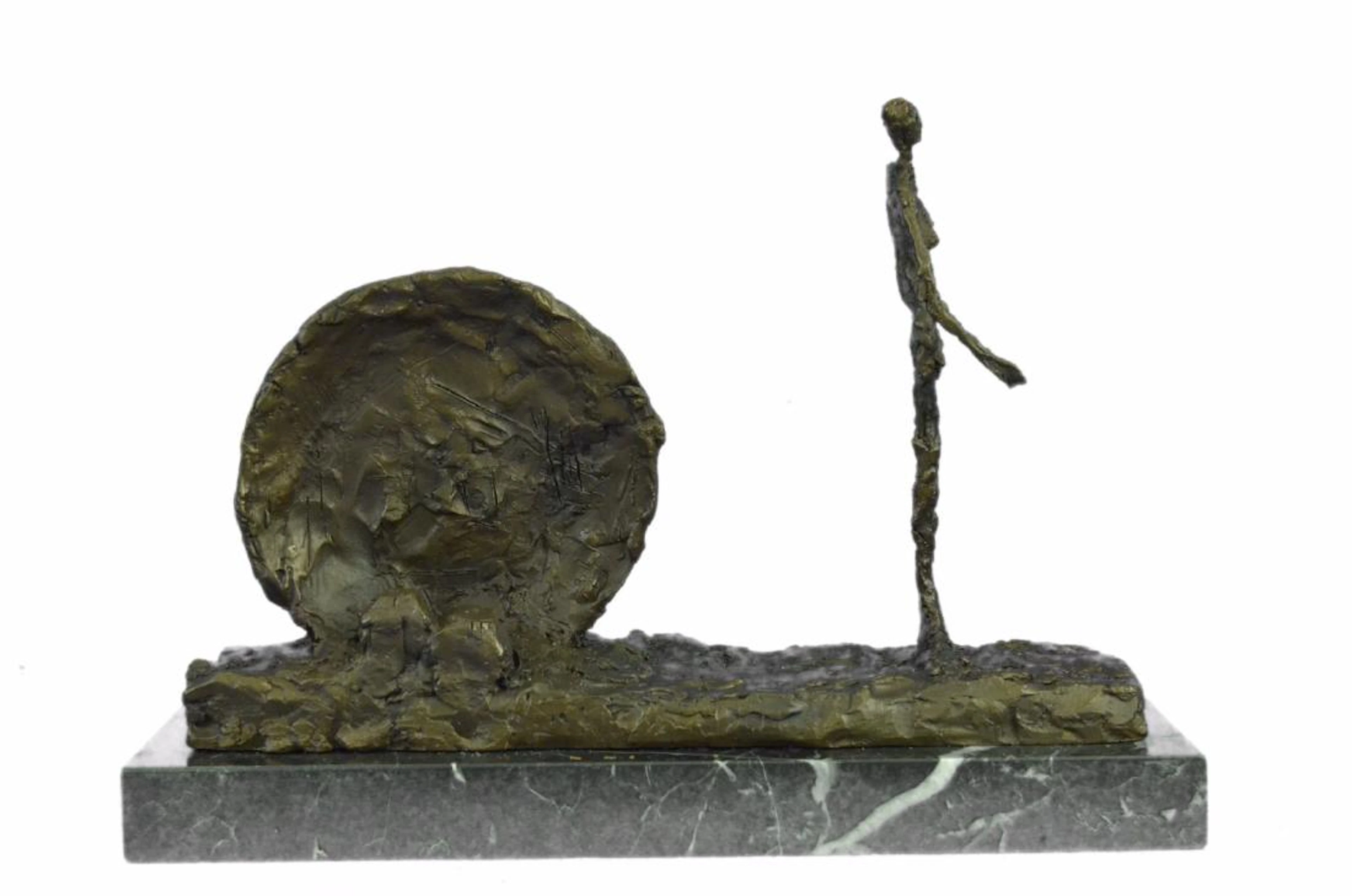 Woman And Wheel Classic Artwork Bronze Sculpture on