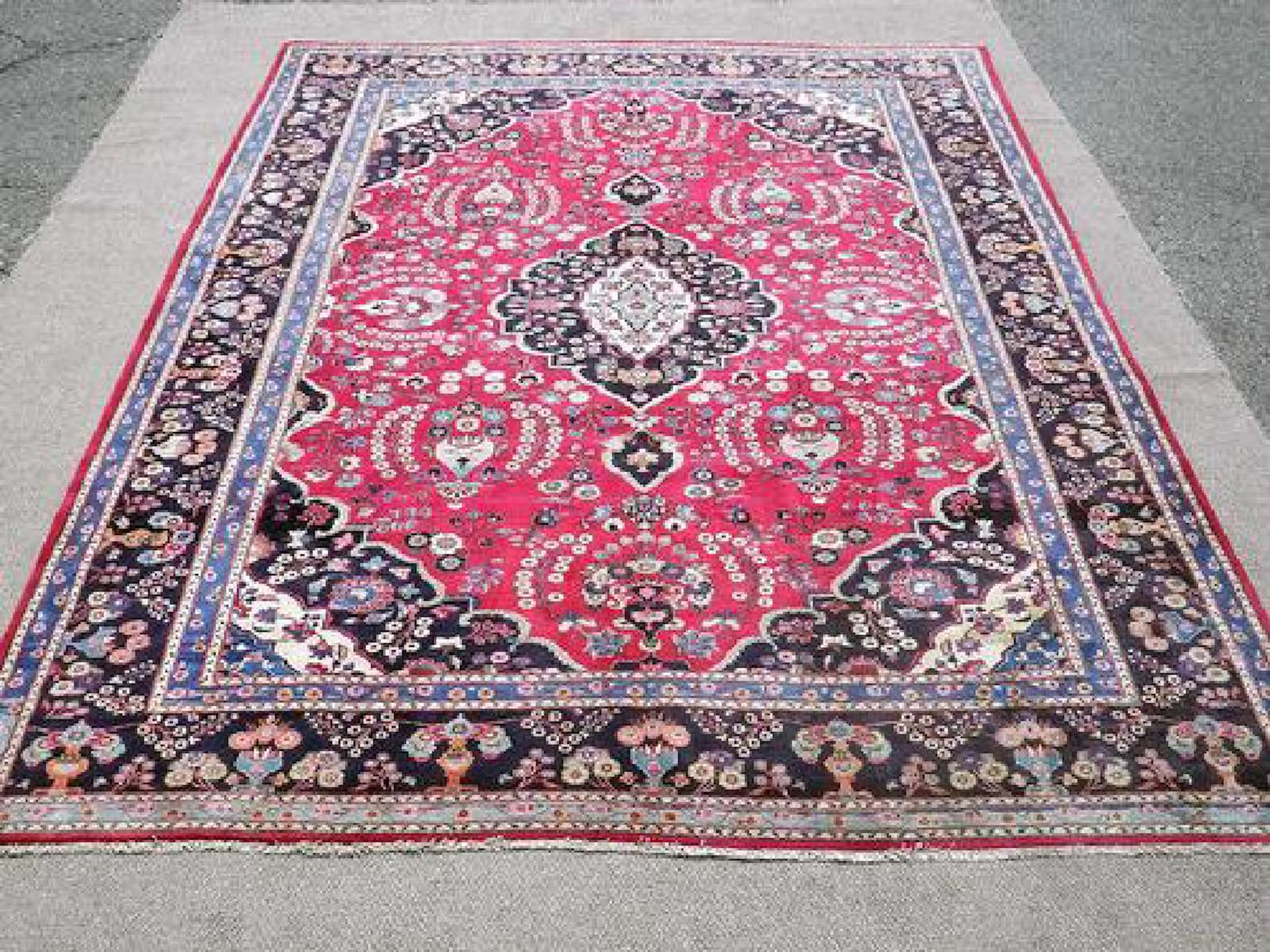 Lustrous High Quality Handmade Persian Mashhad Rug