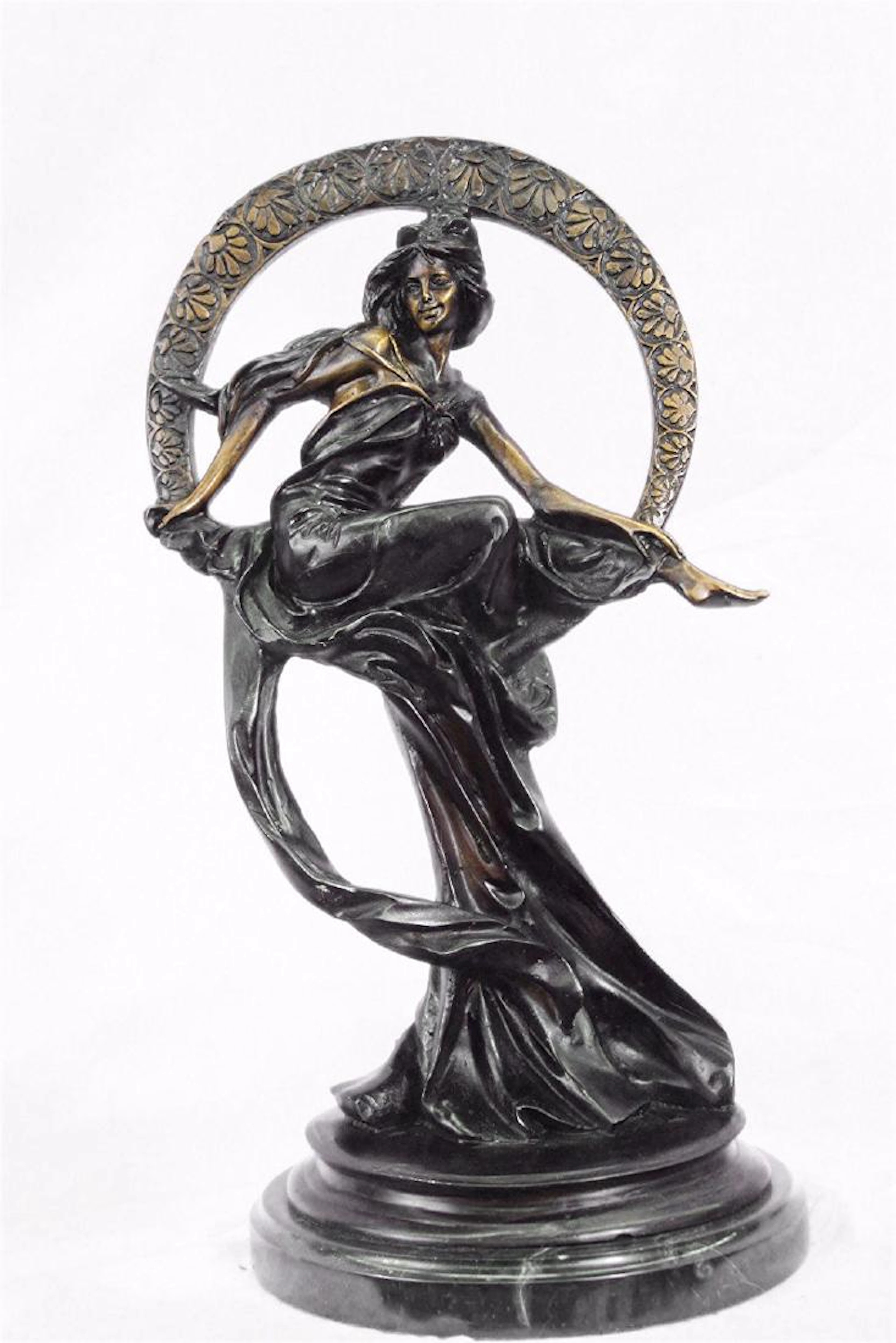 Dream Goddess With Bliss Ring Bronze Sculpture