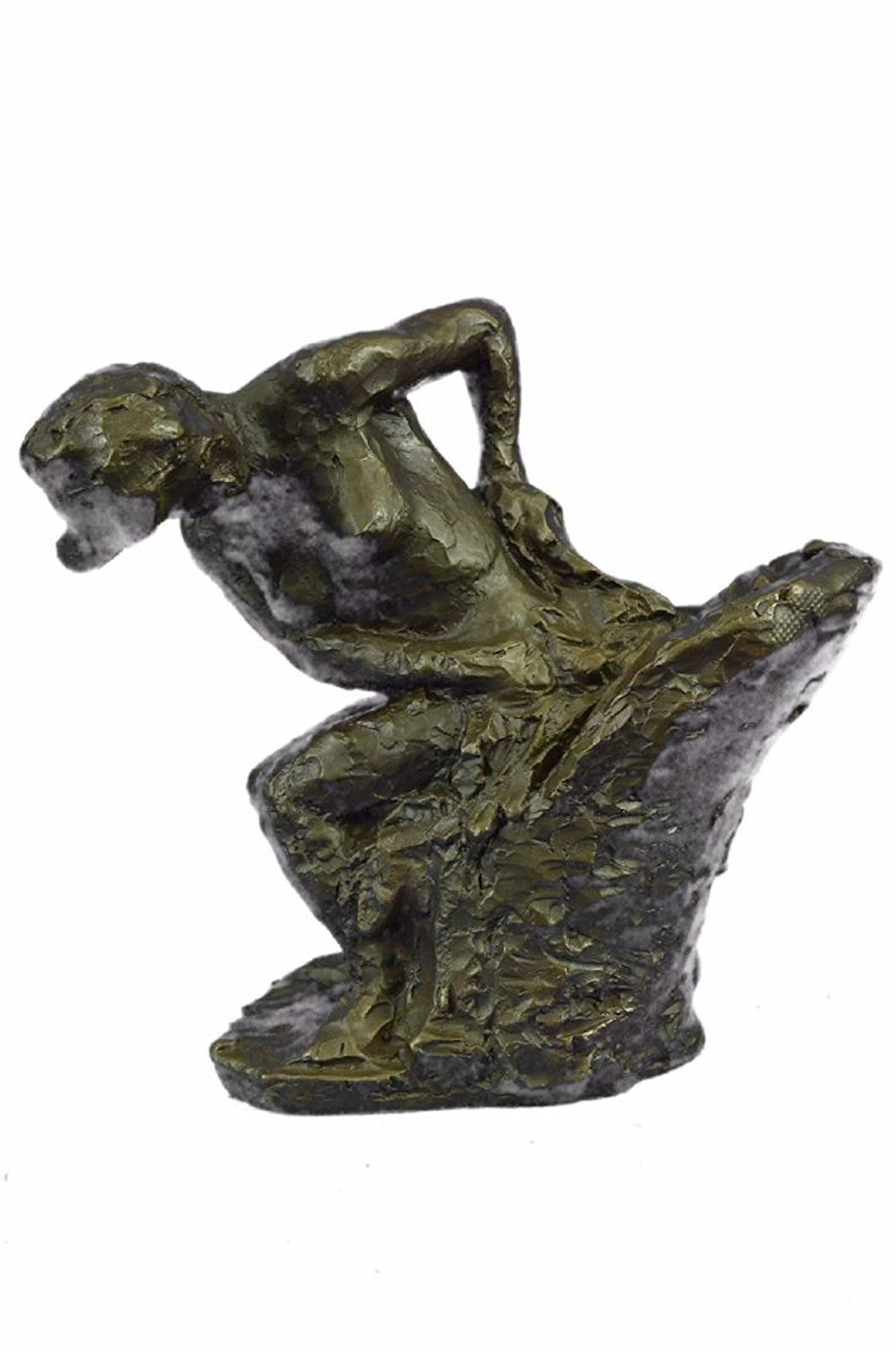 Woman Seated in an Armchair Bronze Sculpture