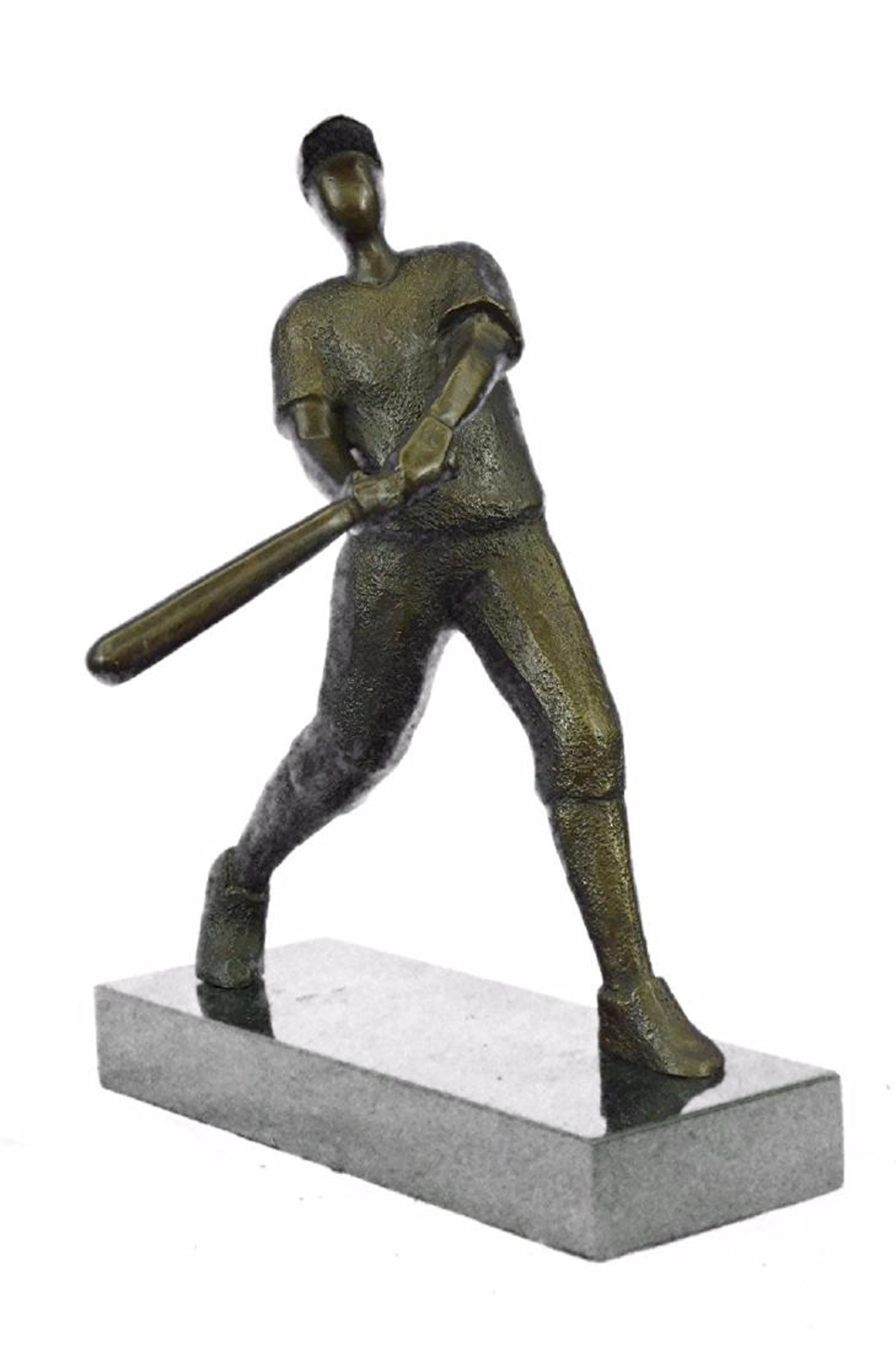 Baseball Player Bronze Statue
