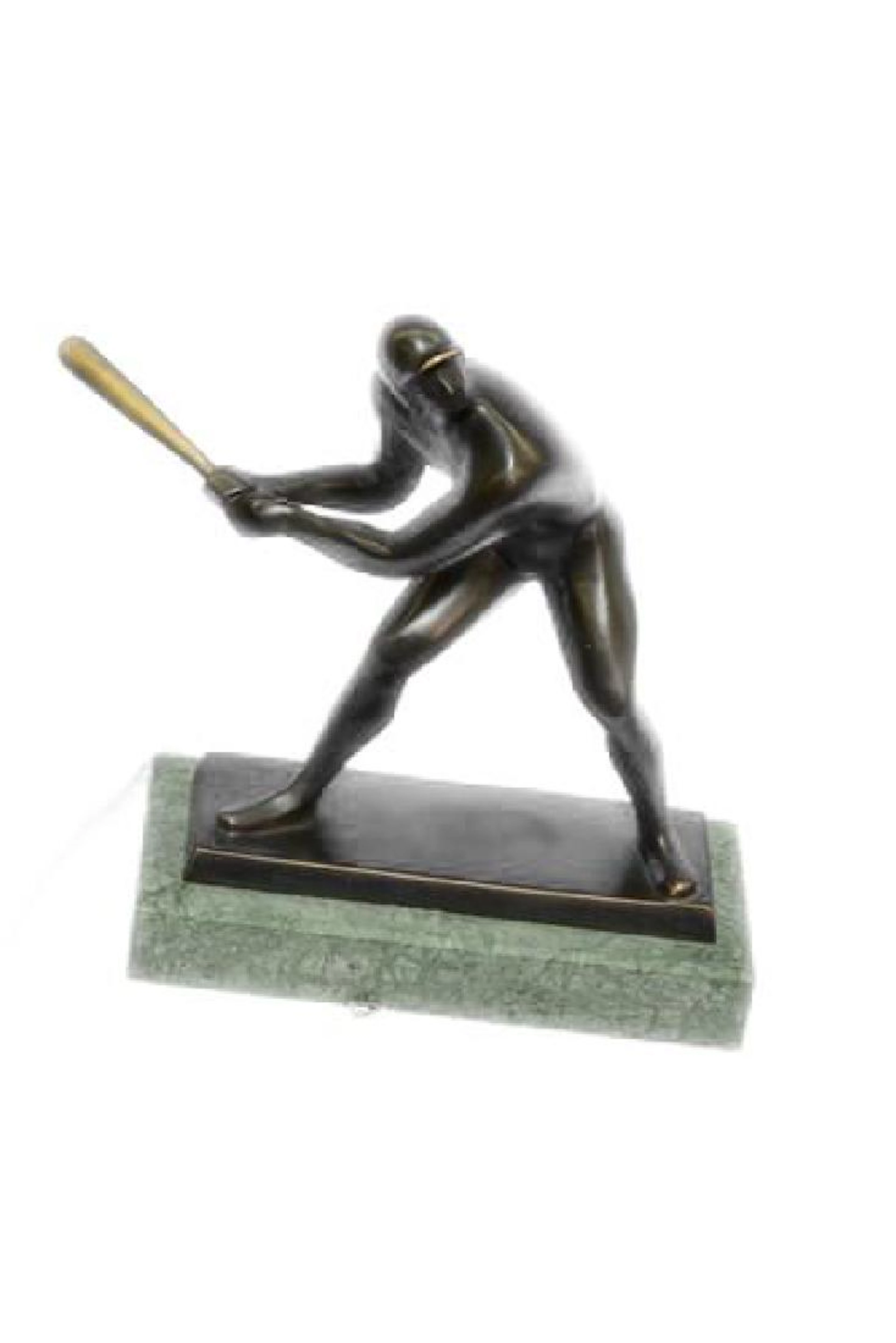 Mid Century Baseball Player Bronze Sculpture